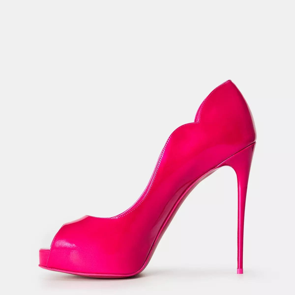 Christian Louboutin os11x0126 Hot Chick Alta 120MM Patent Leather Pumps in Pink Size US 7 / IT 37 - 5 Thumbnail