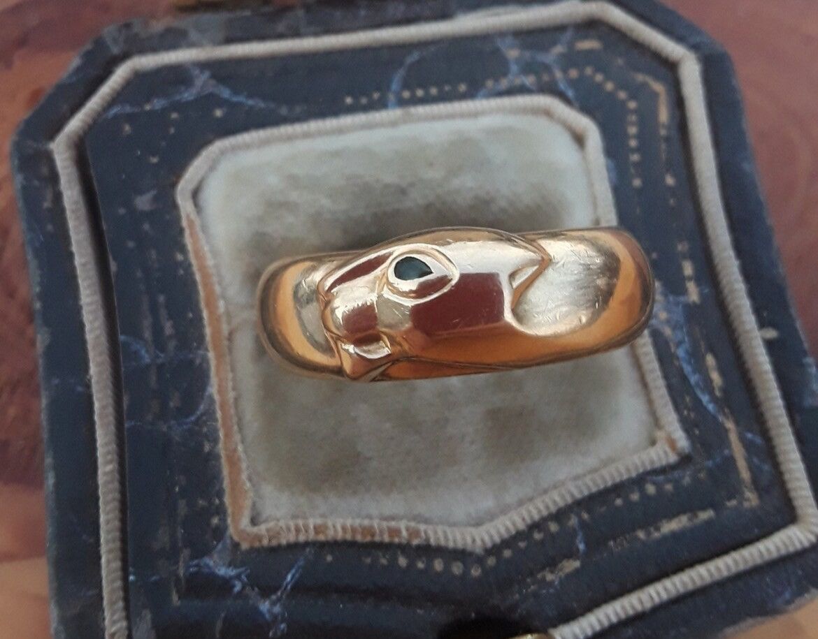 image of Cartier 18K Gold Panther Ring, Men's