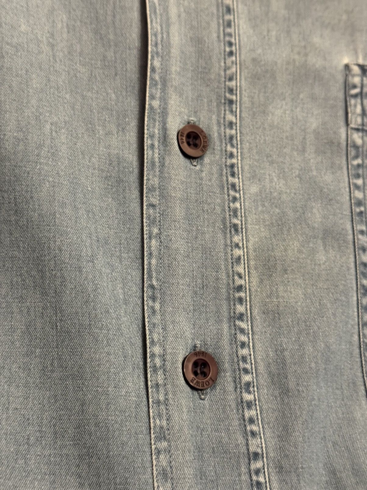 Loewe vintage loewe denim blue shirt 43 Size US XL / EU 56 / 4 - 8 Thumbnail