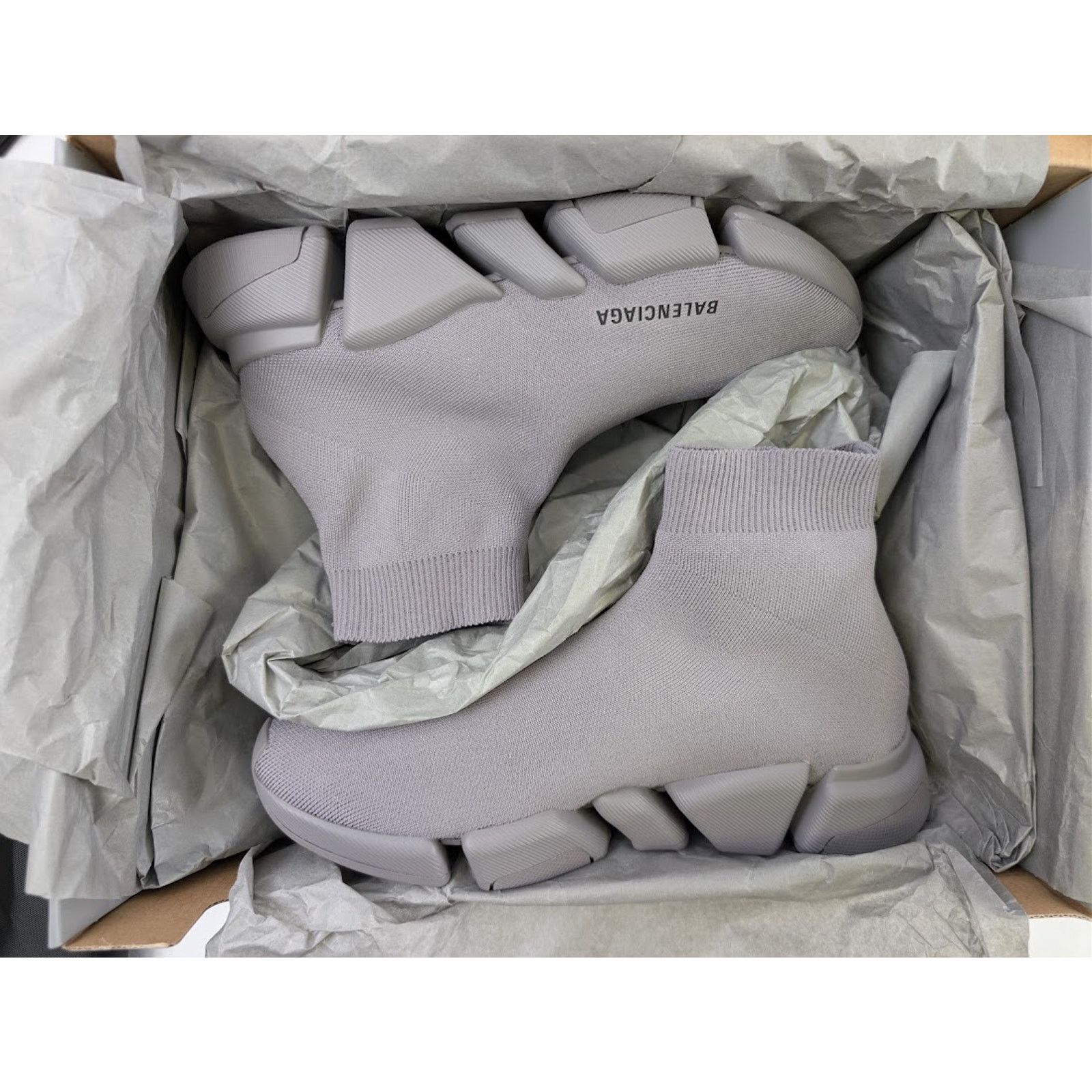 Balenciaga o1rshd1 Speed 2.0 Graffiti New Re Cycled Sneakers Dark Grey Size US 11 / EU 44 - 16 Thumbnail