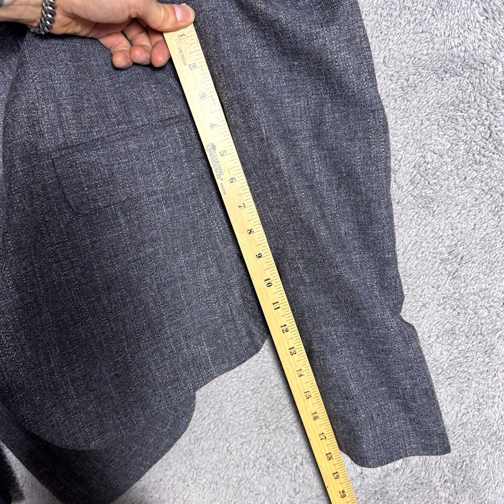 Rodd & Gunn Rodd & Gunn Mens L Blazer Sport Coat Italy Suit Jacket Virgin Wool Linen Cotton Blue Herringbone Classic Designer Size 42R - 7 Thumbnail