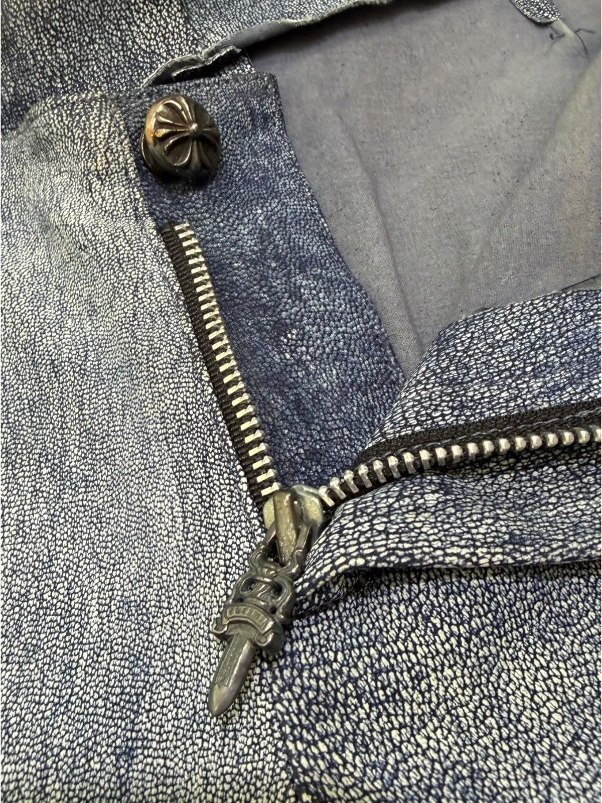 Chrome Hearts Chrome Hearts Blue Leather Pants Size 25" / US 0 / IT 36 - 6 Thumbnail
