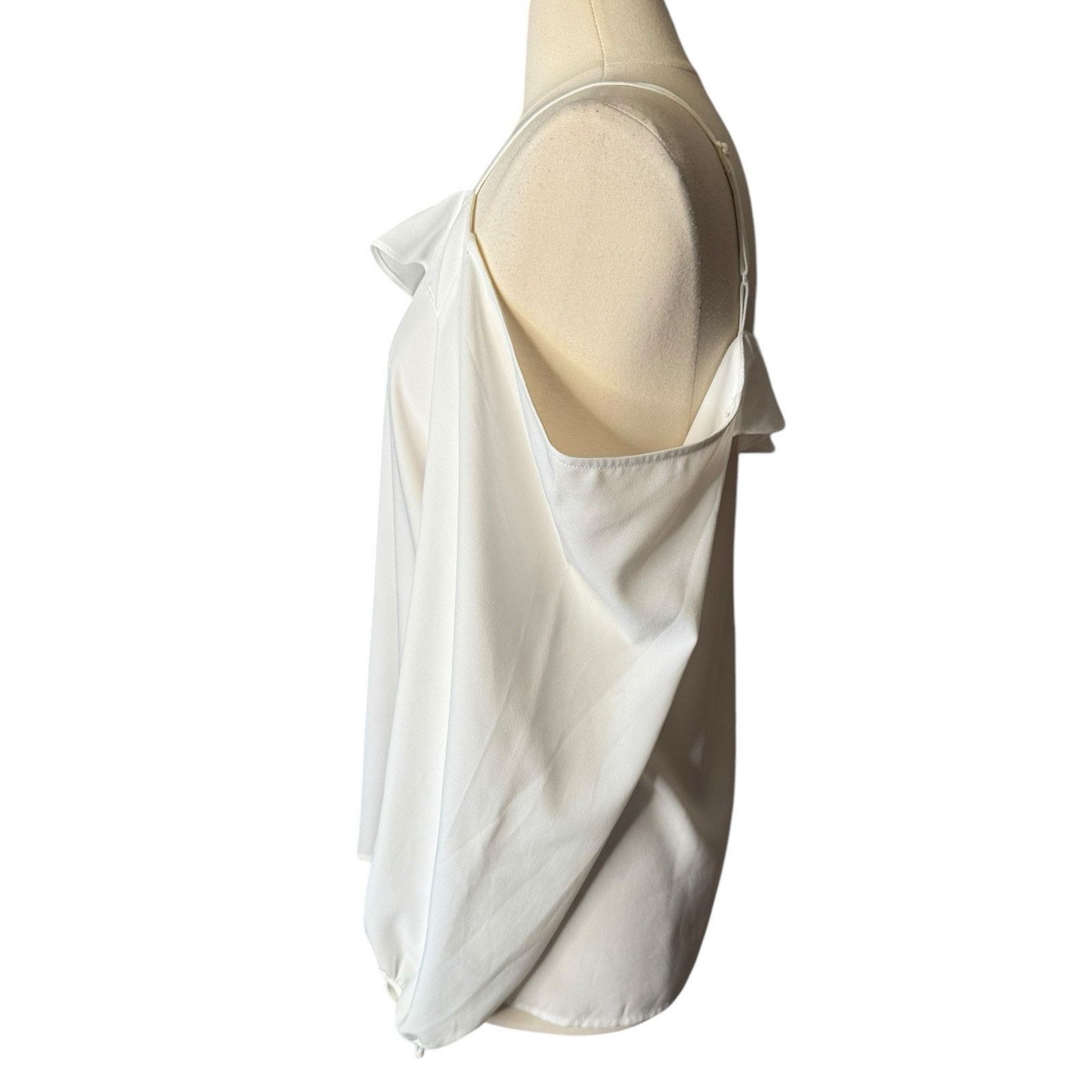 Other Collective Concepts Cold Shoulder Flutter Blouse White Size XL / US 12-14 / IT 48-50 - 4 Thumbnail