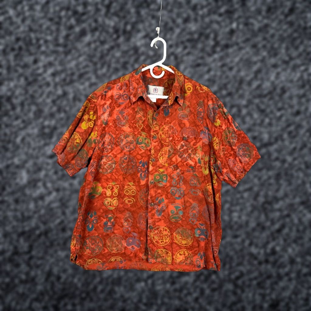 The Territory Ahead Territory Ahead Shirt Mens XL Hawaiian Rayon Tiki Abstract Floral AOP * Size US XL / EU 56 / 4 - 1 Thumbnail