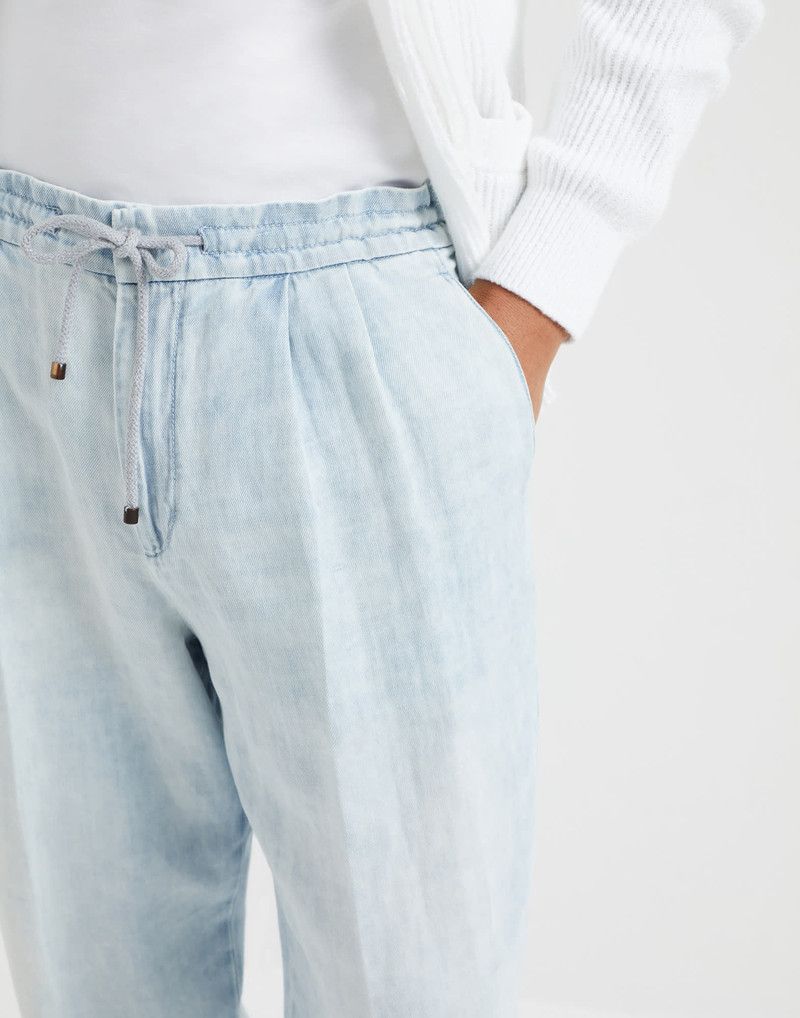 Brunello Cucinelli o1y0526 Jogger & Sweatpant in Sky Blue Size US 38 / EU 54 - 2 Thumbnail