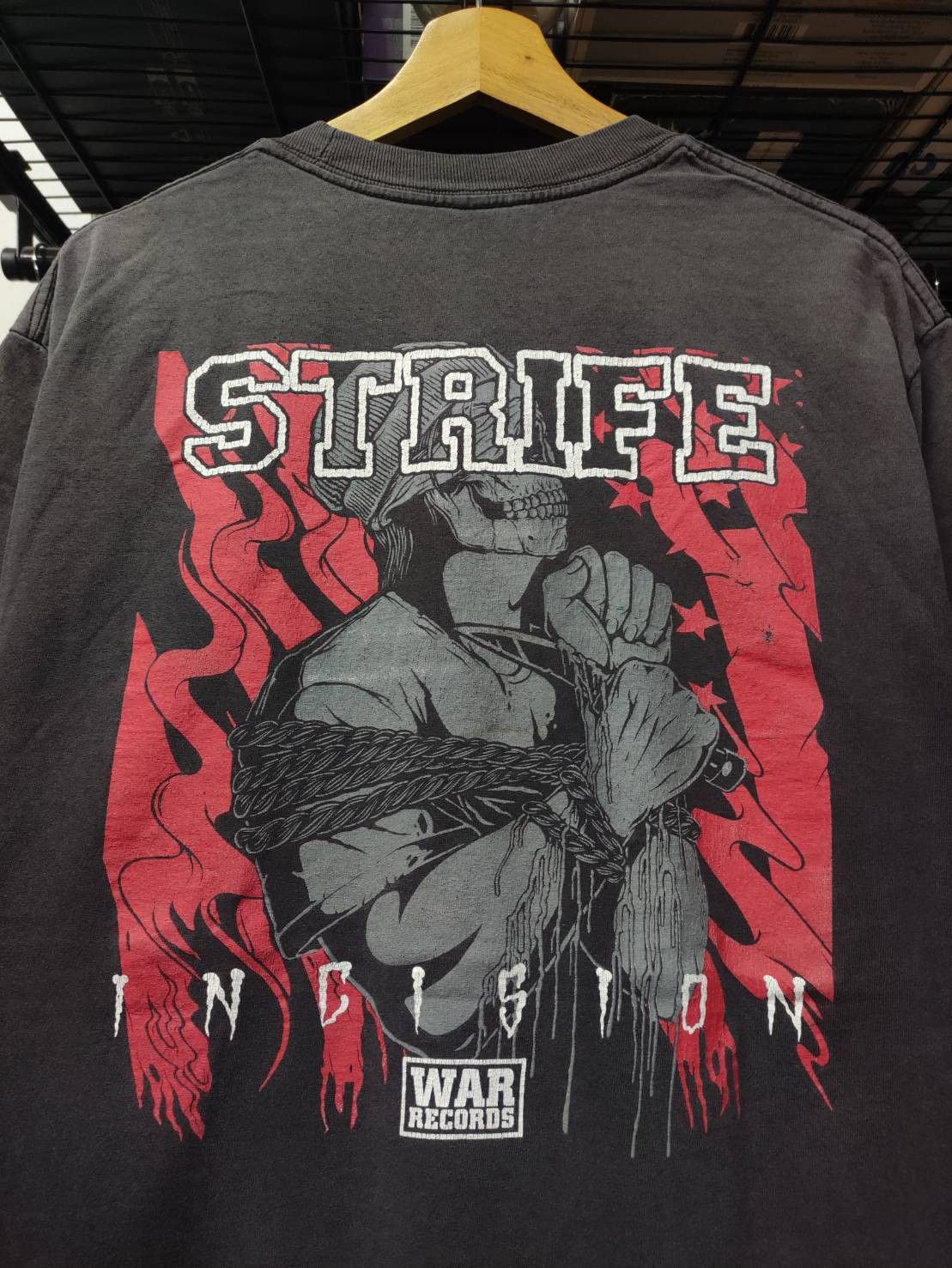 Band Tees Vtg Strife " Incision " War Records Album Promo T-Shirt Size US L / EU 52-54 / 3 - 1 Thumbnail