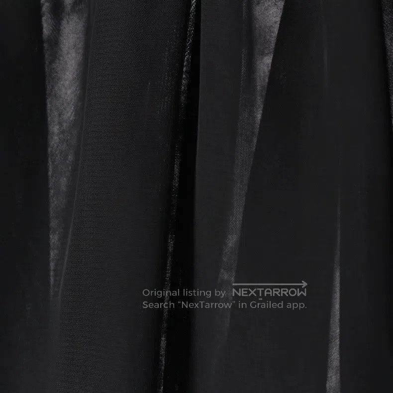 Comme des Garcons Comme Des Garcons size XS Black sheer pleated ruffled hem Size 23" - 6 Thumbnail