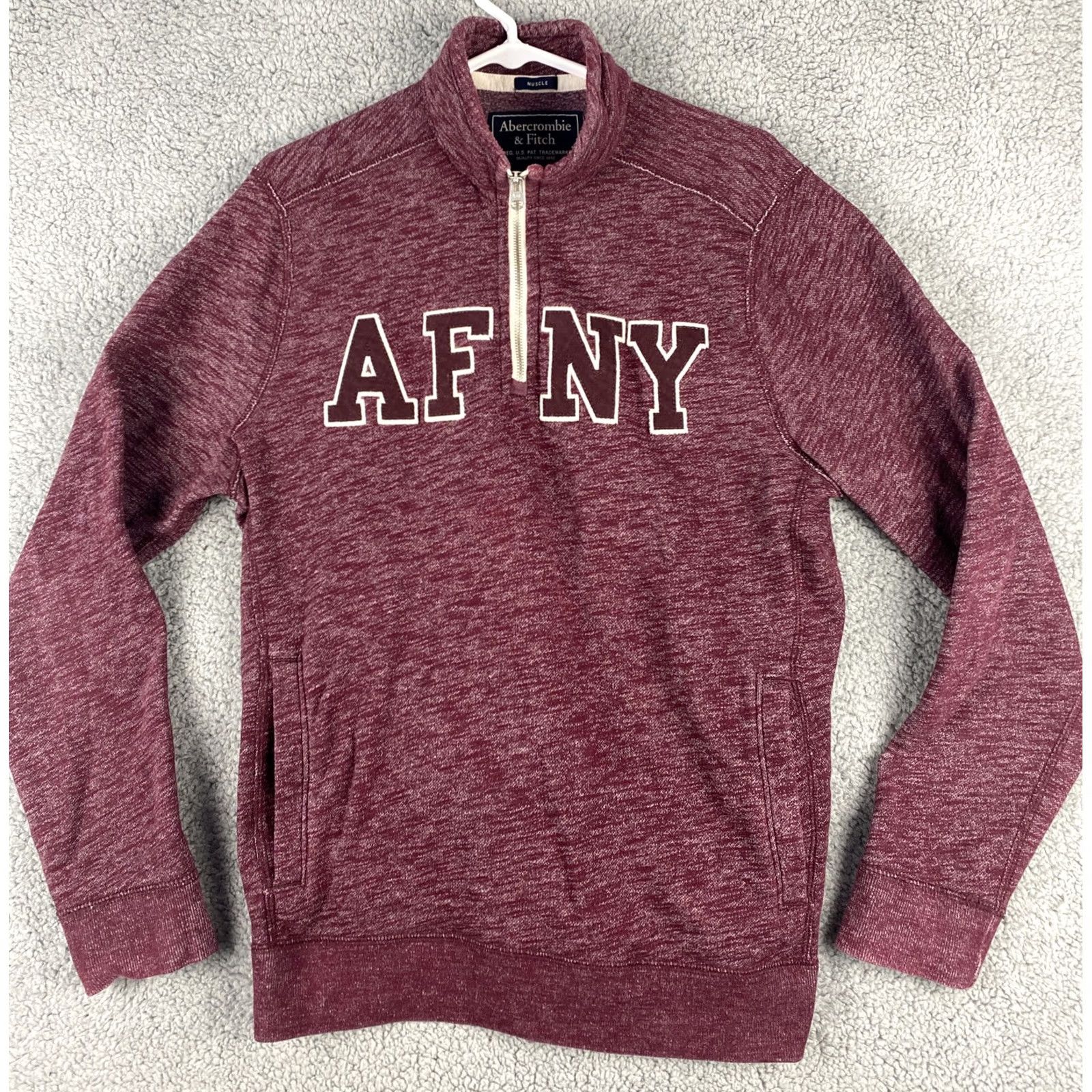Abercrombie & Fitch Abercrombie & Fitch Sweater Mens L Light Maroon Mock Neck Wool Acrylic Pullover Size US L / EU 52-54 / 3 - 2 Thumbnail
