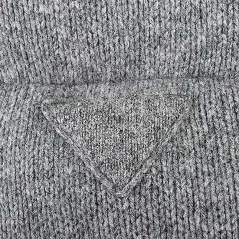 Prada Prada Gray sheep wool stand-up collar zipper down jacket 25 Size US XXS / EU 40 - 5 Thumbnail