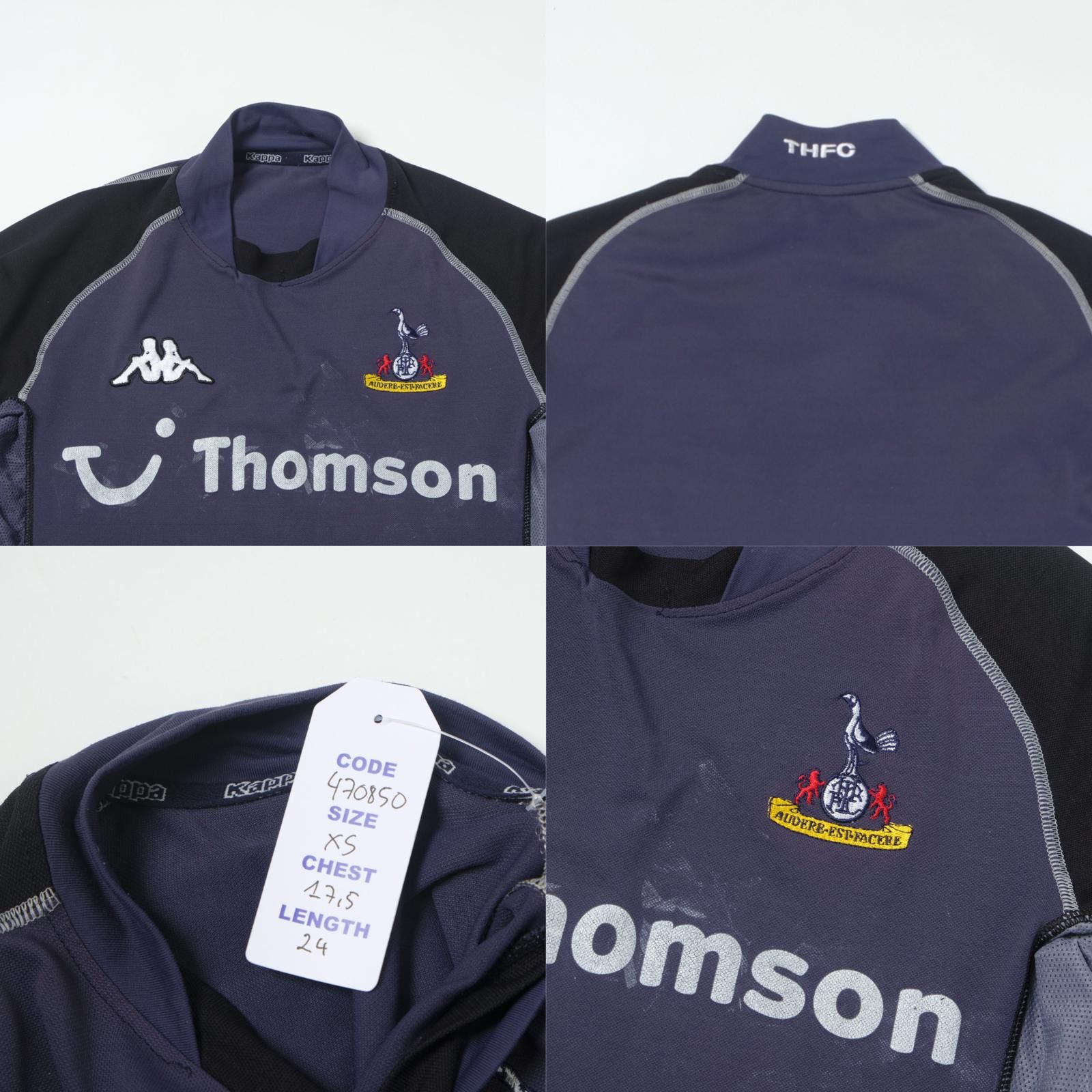 Kappa 2002/03 Tottenham Hotspur Away Shirt (S/M) Size US M / EU 48-50 / 2 - 4 Thumbnail