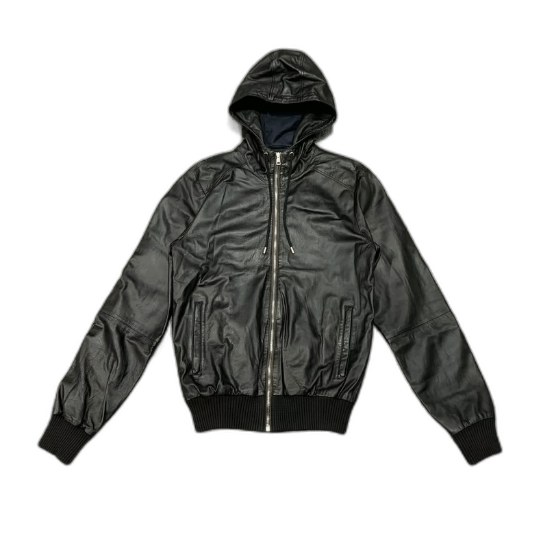 Gucci Gucci Black Hooded Leather Jacket-yf Size US M / EU 48-50 / 2 - 1 Thumbnail