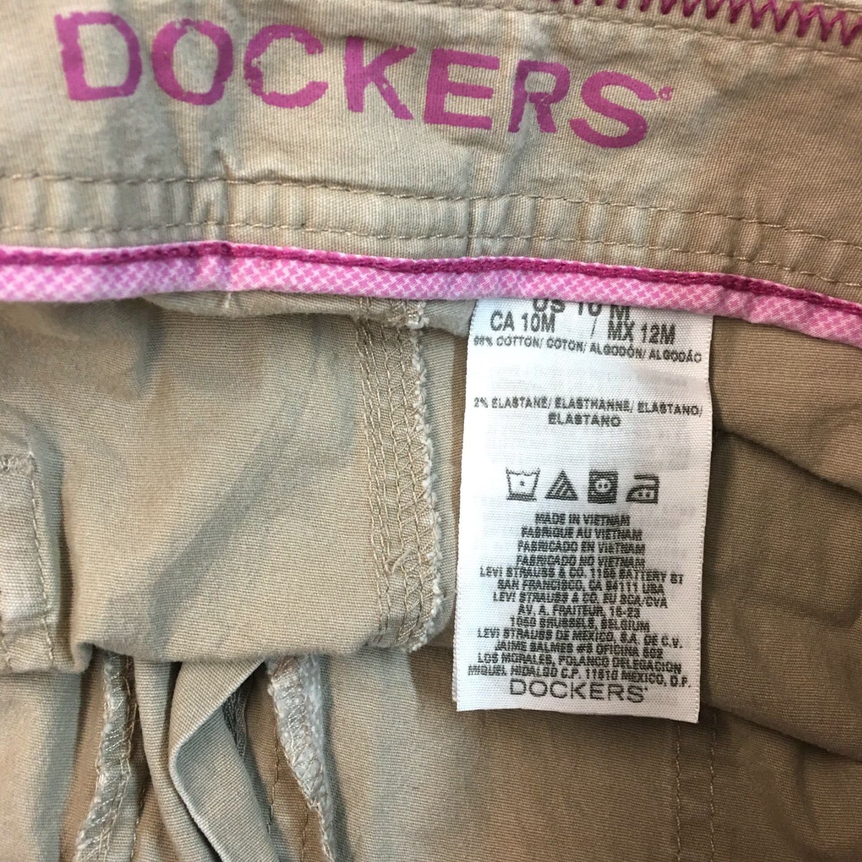 Dockers DOCKERS Womens Cargo Pants Low Rise Brown Size 10M 34X30 Casual Travel Size 32" / US 10 / IT 46 - 7 Thumbnail