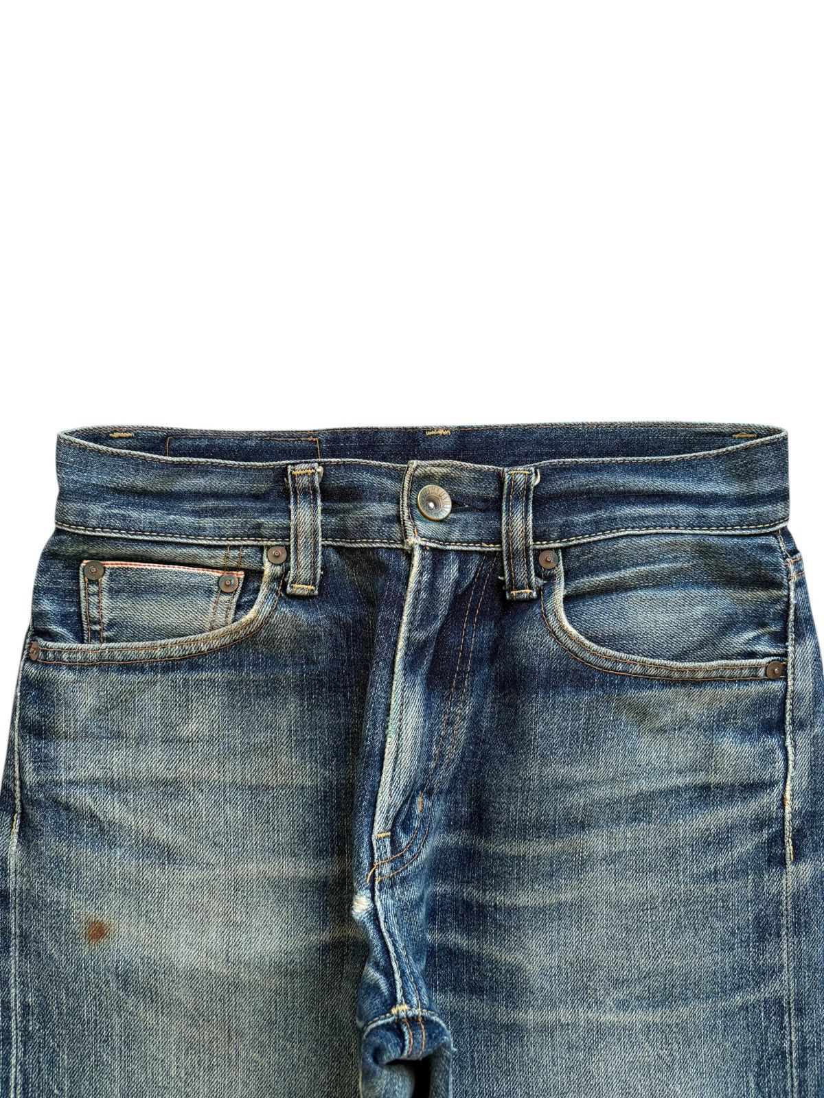 Uniqlo Vintage Uniqlo Selvedge Rusty Mud Wash Ripped Jeans Size US 28 / EU 44 - 5 Thumbnail