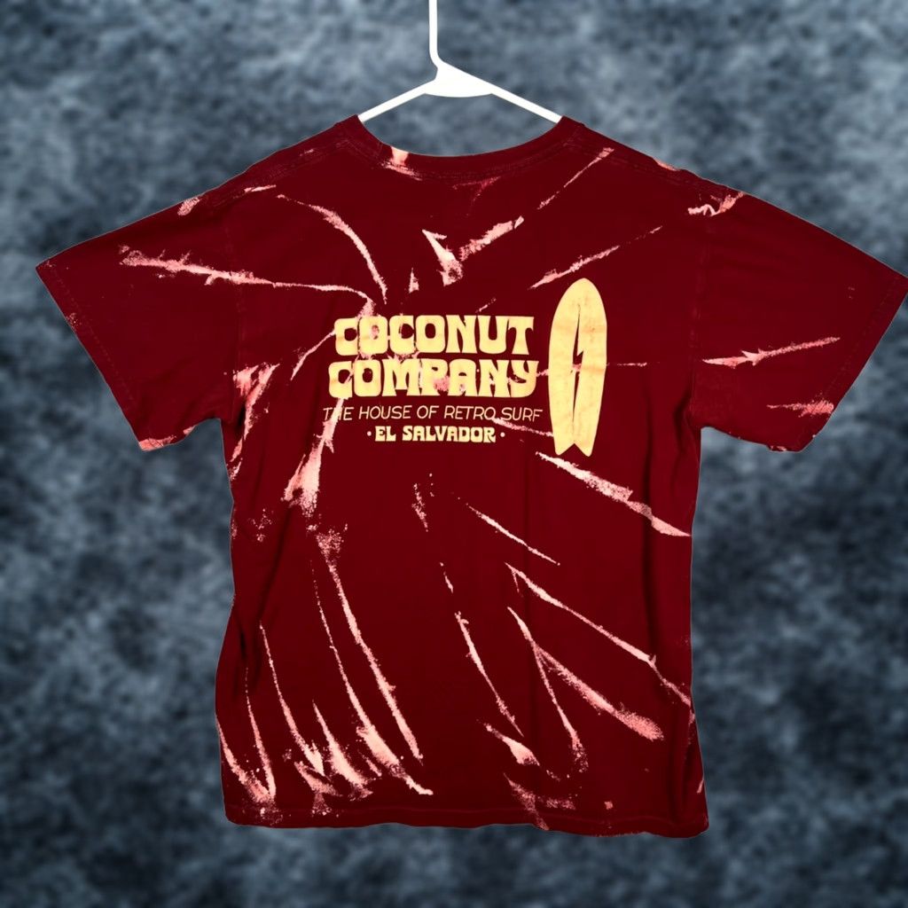 Vintage Coconut Company Womens XL Maroon Red Tie-Dye Surf T Shirt Size XL / US 12-14 / IT 48-50 - 1 Thumbnail