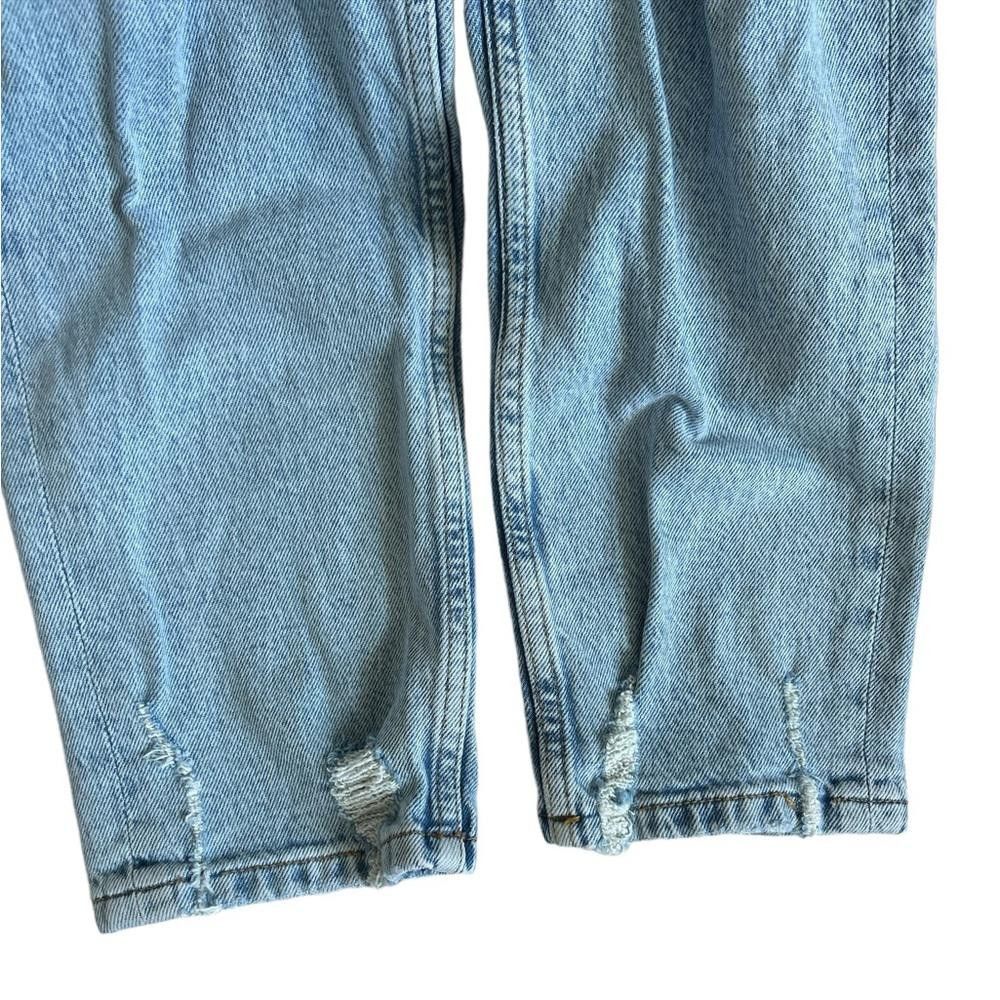 Zara Zara High waist Rise Blue Tattered mom jeans Size 25" / US 0 / IT 36 - 8 Thumbnail