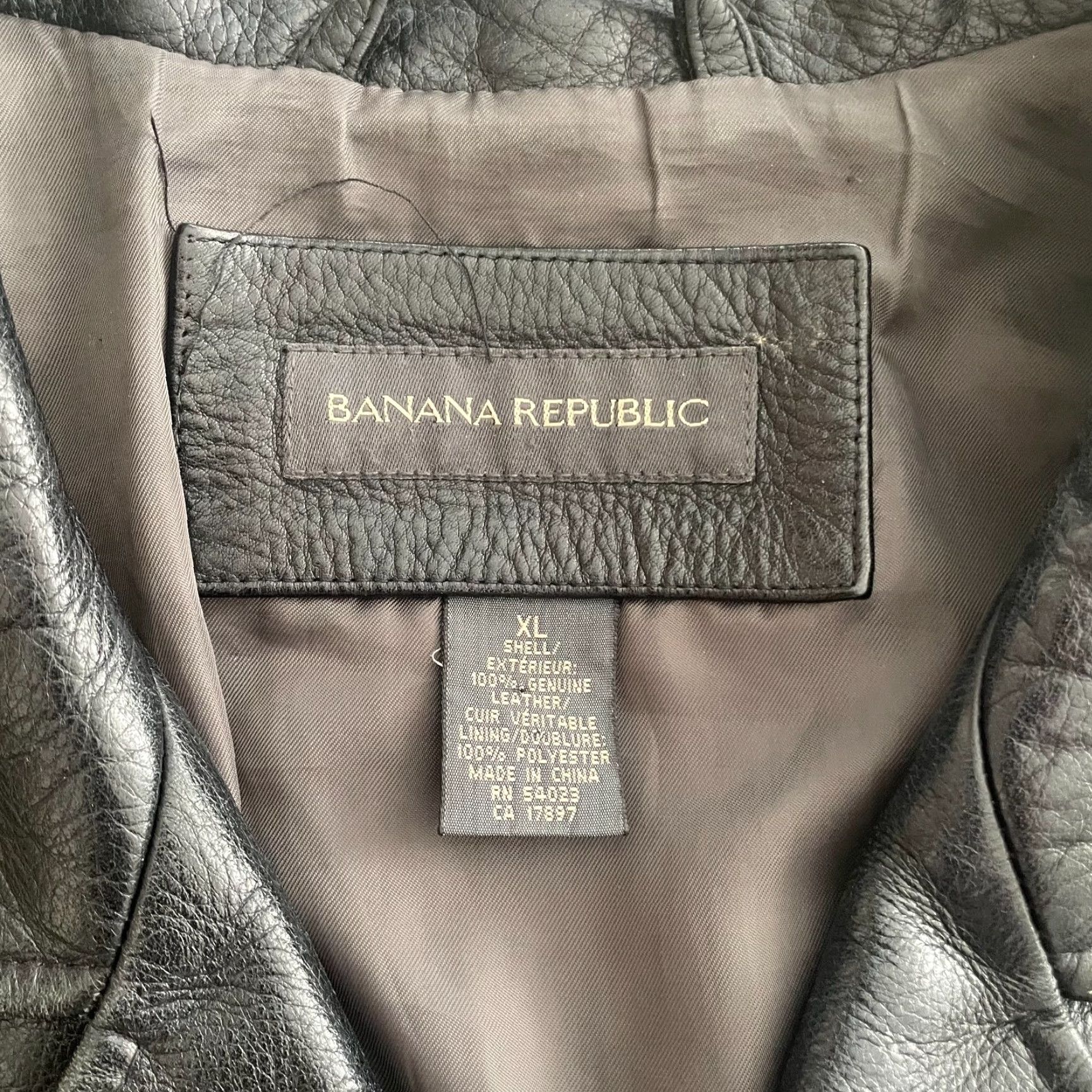 Banana Republic VINTAGE Banana Republic Over Coat Jacket Men XL Black Genuine Leather Button Up Size US XL / EU 56 / 4 - 2 Thumbnail
