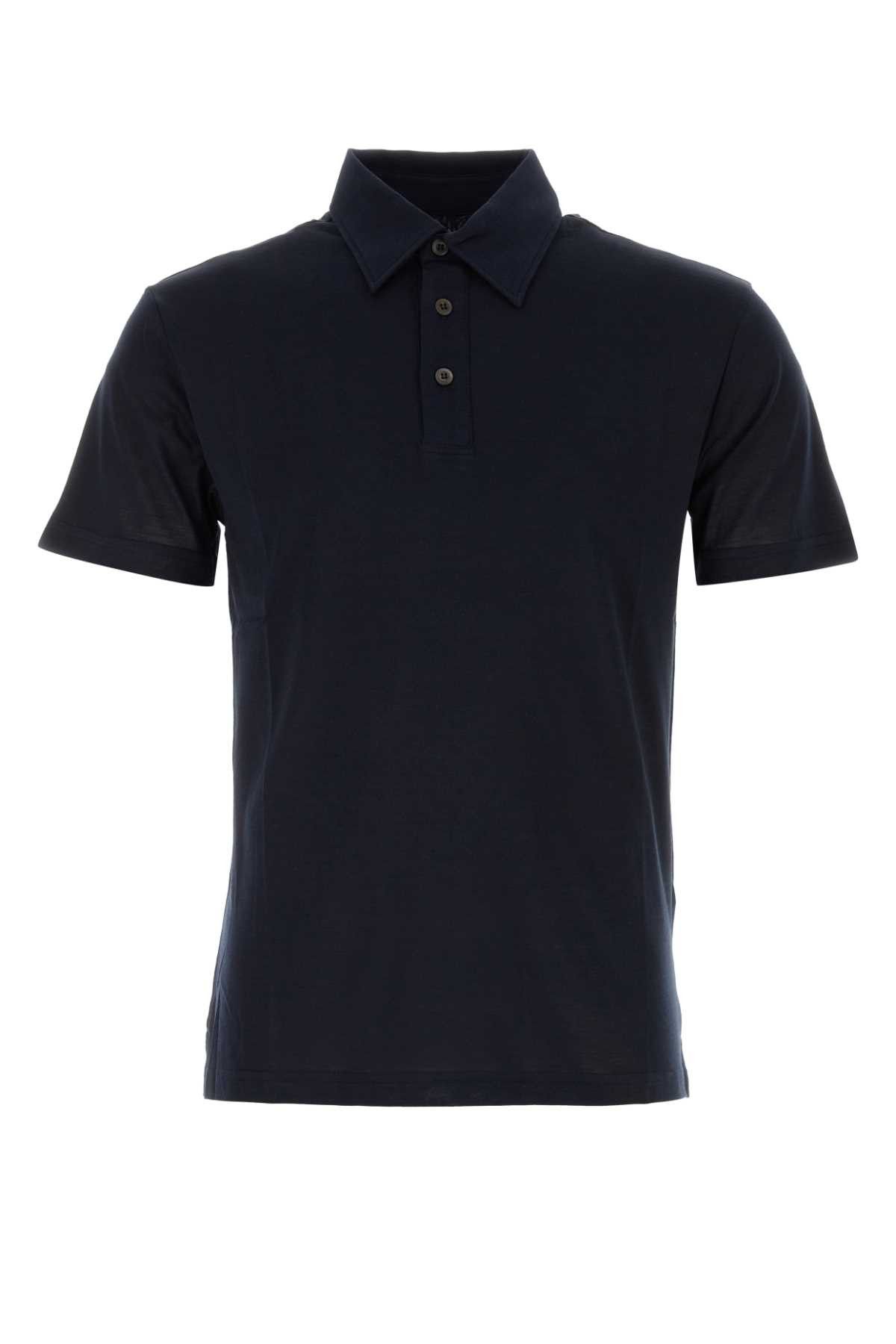 image of Pt Torino Navy Blue Cotton Polo Shirt, Men's (Size Small)