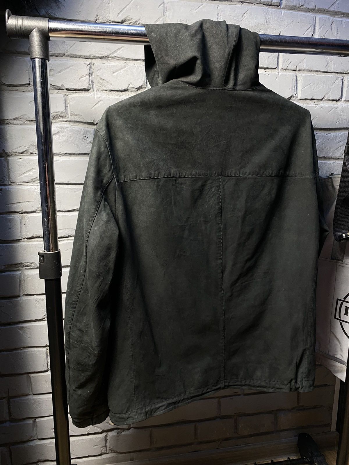 Allsaints AllSaints Mell Black Hooded Leather Jacket Size XS Mens Size US XS / EU 42 / 0 - 8 Thumbnail