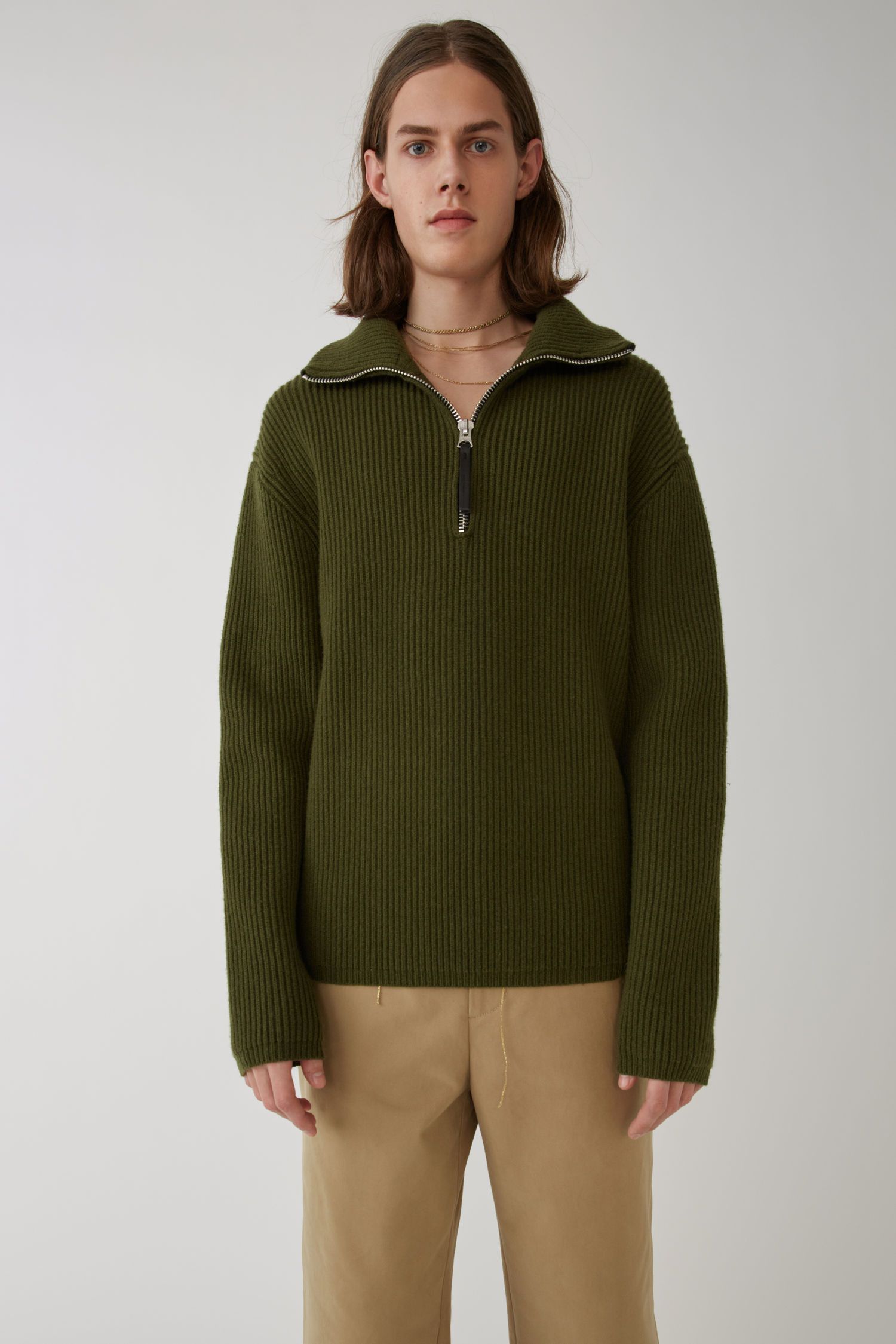 Acne Studios Quarter zip fisherman knit | Grailed