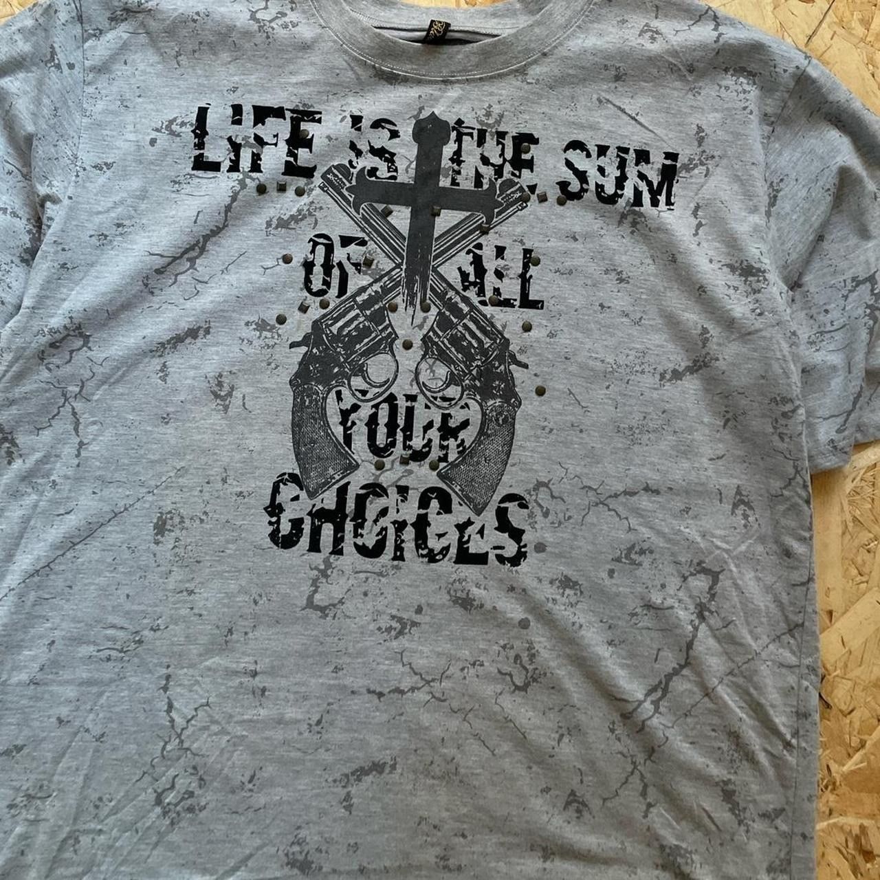 Vintage Vintage Y2k Cross T Shirt Size US XXL / EU 58 / 5 - 3 Thumbnail