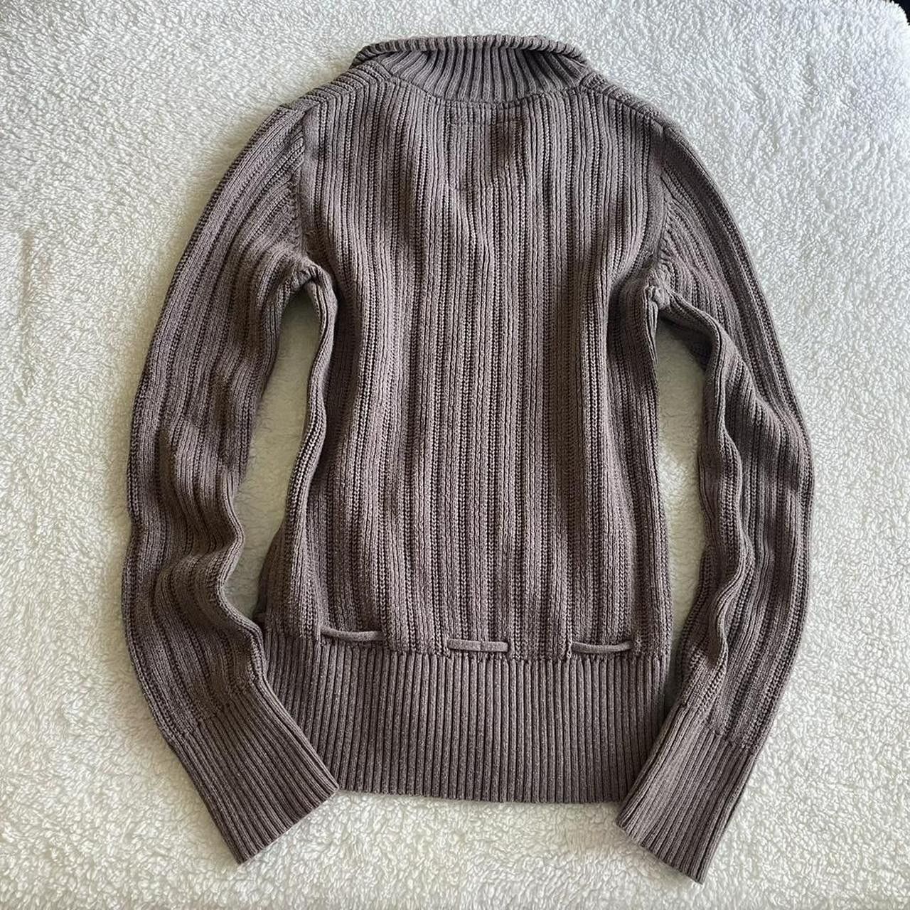 H&M 2000s brown button up cableknit cardigan Size S / US 4 / IT 40 - 6 Thumbnail