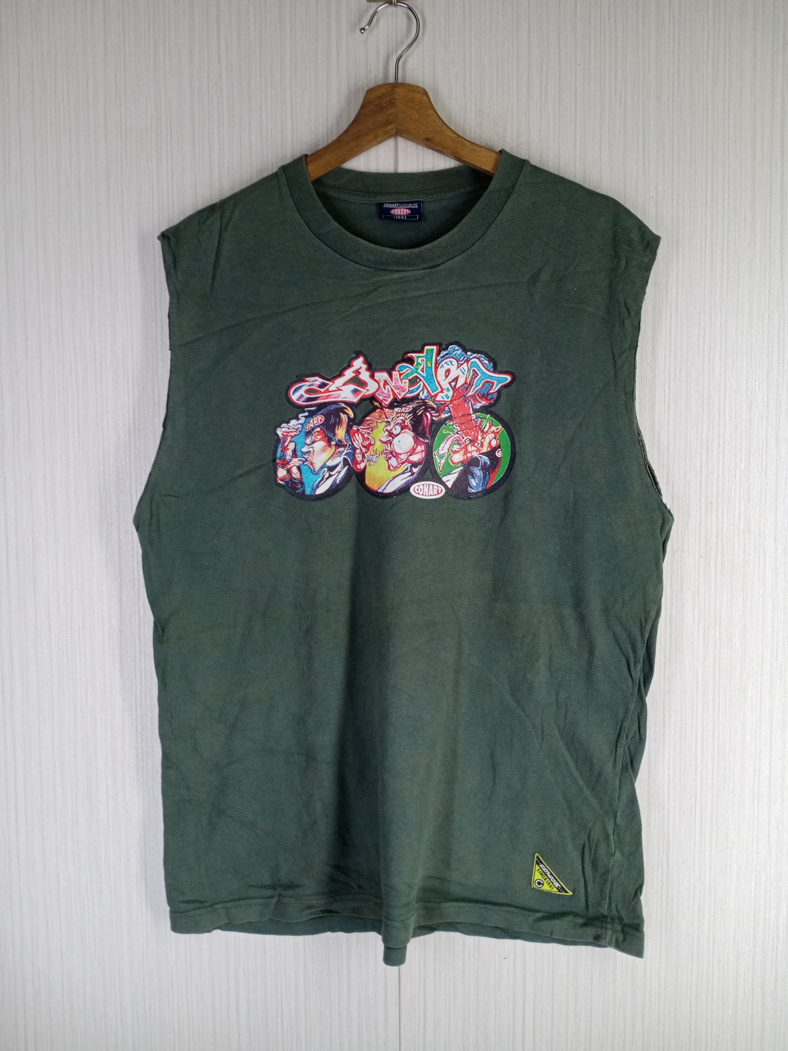 Shorty's Skateboards Rare Vintage CONART 1991 Skateboard Sleeveless Tshirt Size US L / EU 52-54 / 3 - 2 Thumbnail