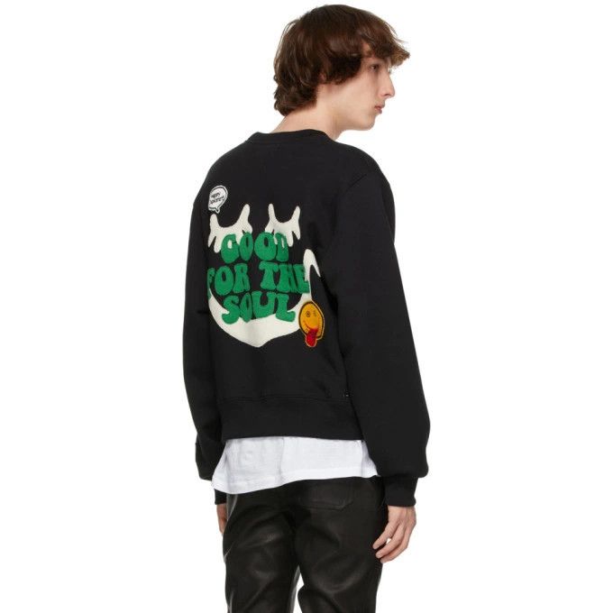 Amiri o1y0525 Logo Crewneck Sweatshirt in Black Size US M / EU 48-50 / 2 - 3 Thumbnail