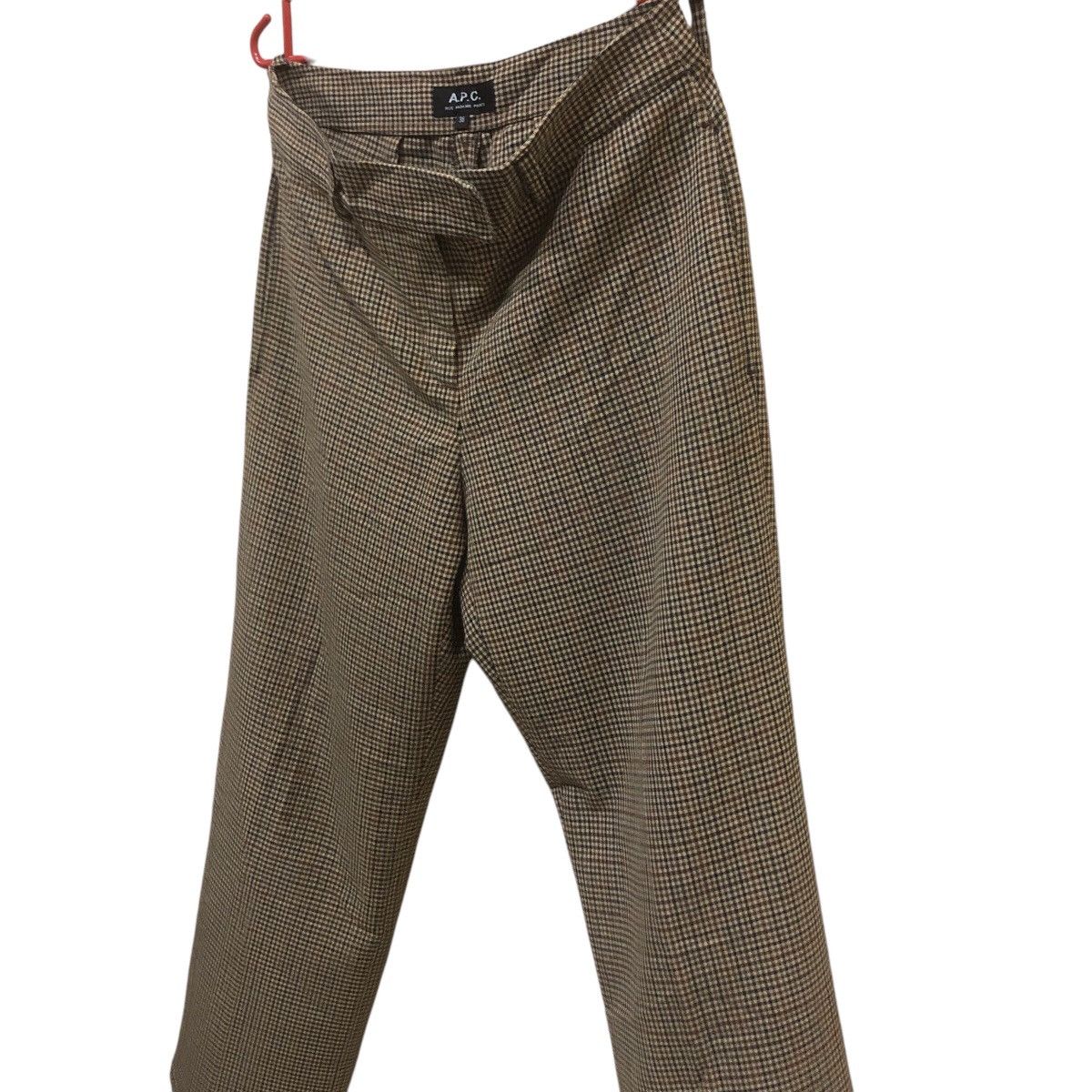 A.P.C. Hazelnut Checkered Flares A.P.C Pants Straight Size 28" / US 6 / IT 42 - 3 Thumbnail