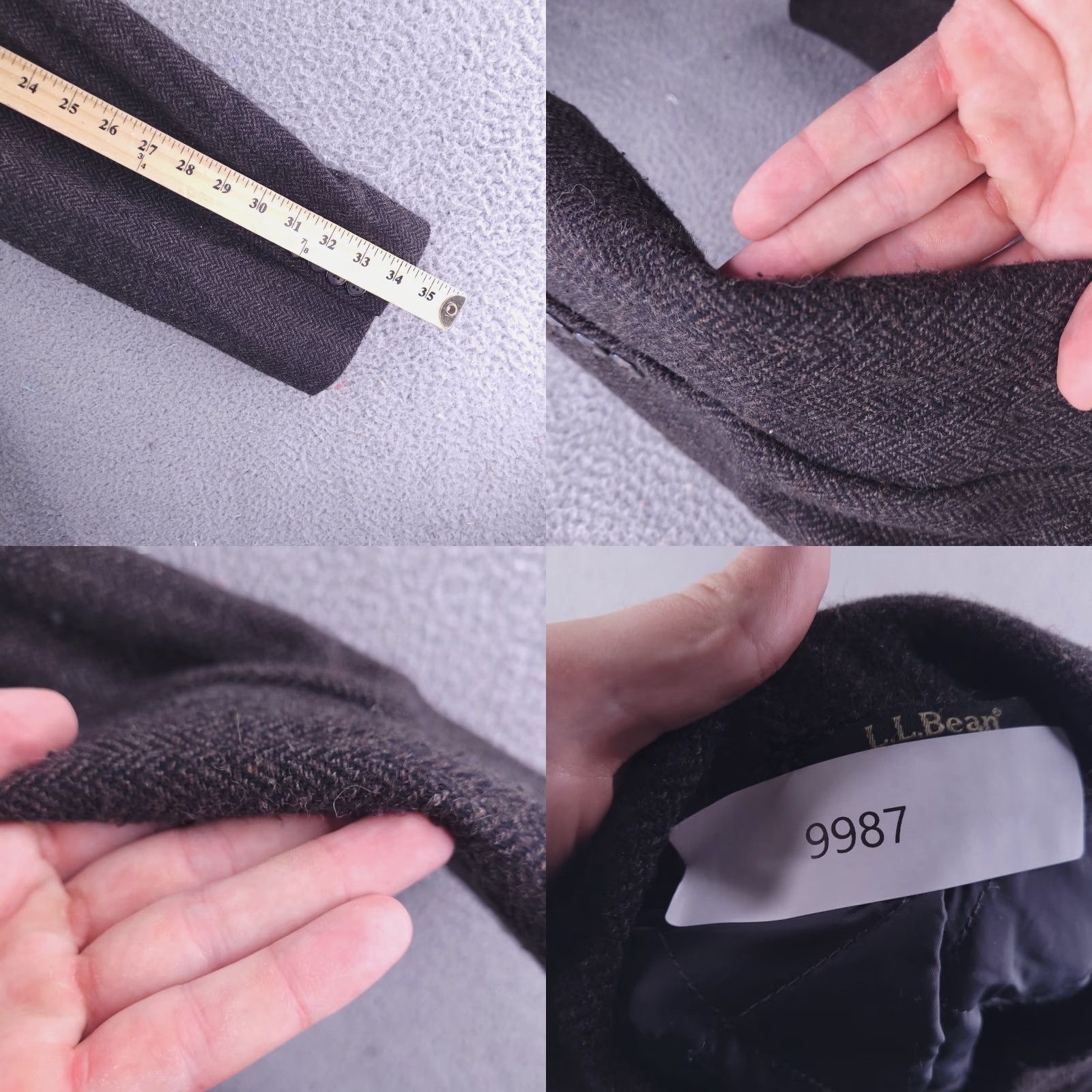Vintage VINTAGE LL Bean Mens Jacket Gray Shetland Wool Primaloft Quilt Lined Insulated Coat 42R Size US XS / EU 42 / 0 - 9 Thumbnail