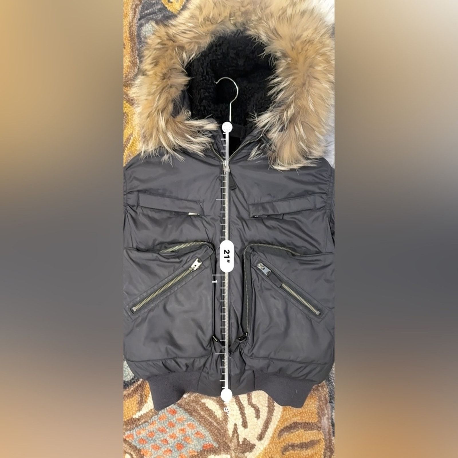 Ralph Lauren RALPH LAUREN | XS | GOOSE DOWN BOMBER Real FUR TRIM HOOD Size XS / US 0-2 / IT 36-38 - 12 Thumbnail