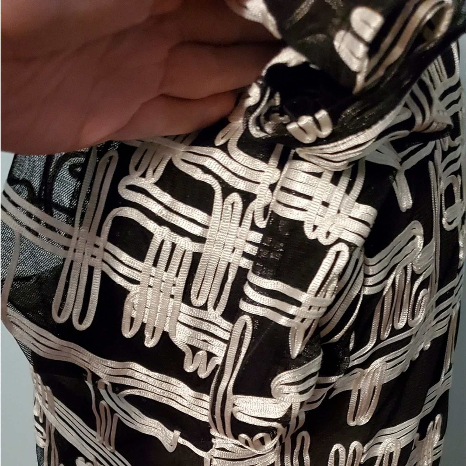 Other JM Collection Abstract Mesh Jacket Hashtag Black Oversized Size S / US 4 / IT 40 - 4 Thumbnail