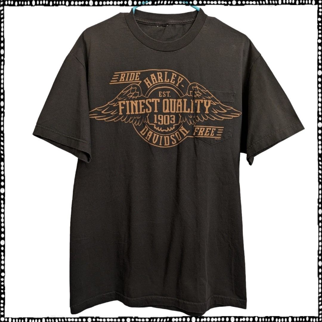 Harley Davidson Harley Davidson Motorcycles Ride Free Pocket T-Shirt Men's L Size US L / EU 52-54 / 3 - 2 Thumbnail