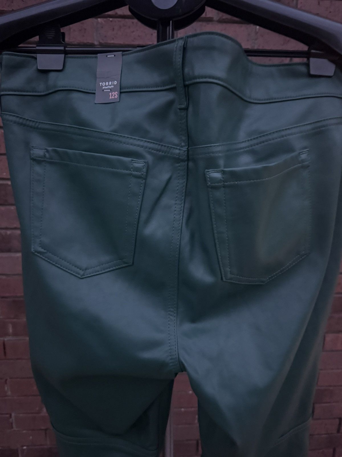 Torrid Torrid Green Faux Leather Pants High Rise Skinny Size 12 S Size 38" / US 16 / IT 52 - 6 Thumbnail