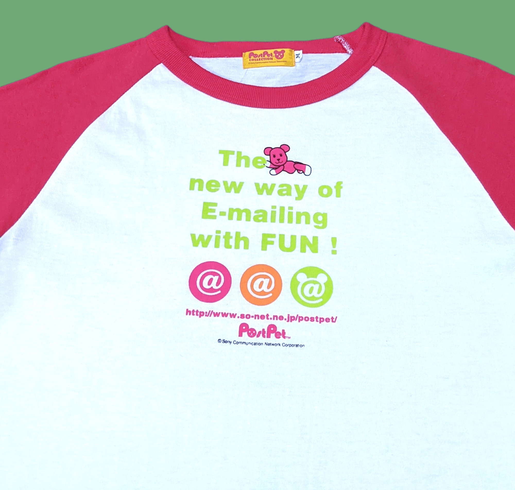 image of Playstation x Sony Vintage Japan Sony Postpet Digital Email Computer T Shirt in White (Size Medium)