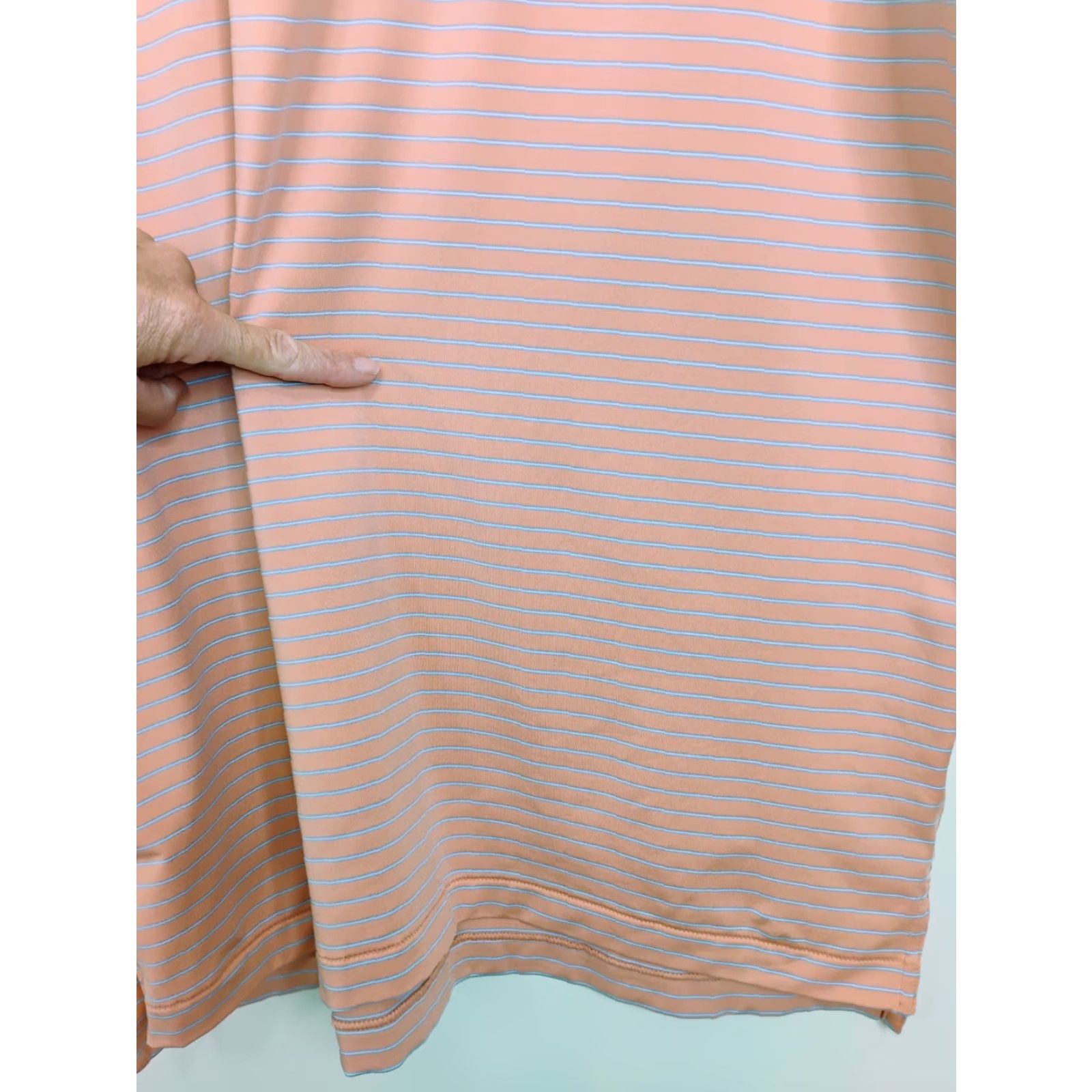 Peter Millar Peter Millar Summer Comfort Polo Mens XL Orange Striped Short Sleeve Golf Size US XL / EU 56 / 4 - 5 Thumbnail