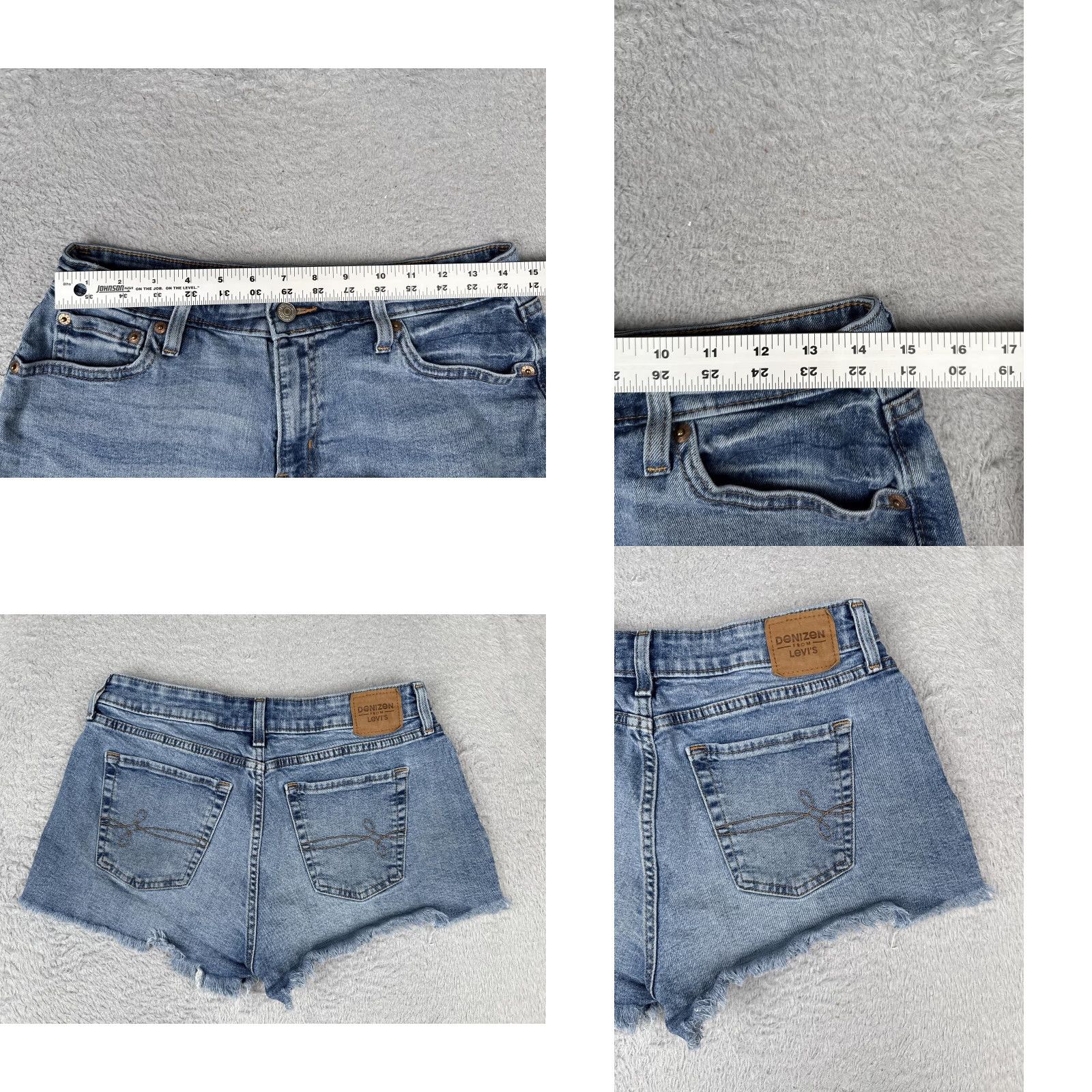 Levi's Levi's Denim Shorts Womens 10 W30 L3 High Rise Frayed Hem Blue Size 32" / US 10 / IT 46 - 9 Thumbnail