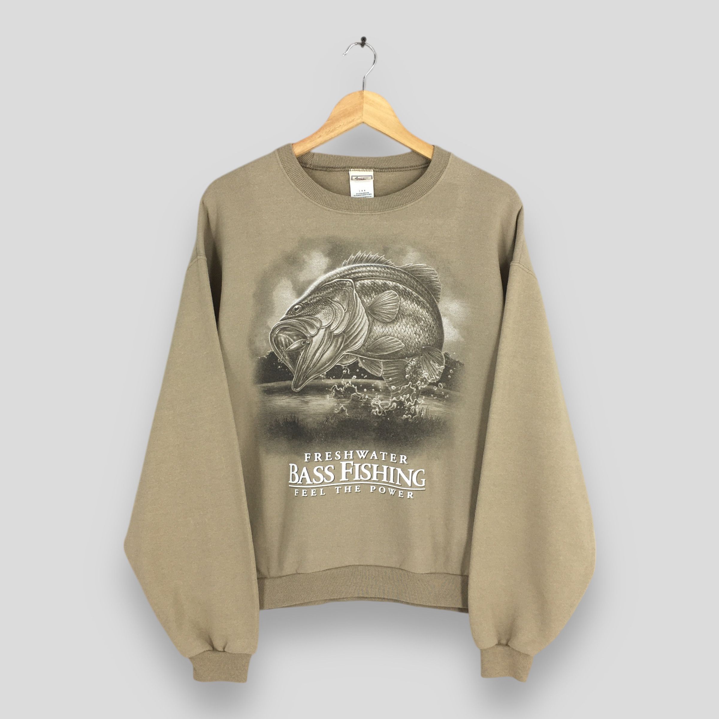 Habitat × Vintage Vintage Largemouth Bass Fish Brown Sweatshirt Large Size US L / EU 52-54 / 3 - 1 Thumbnail
