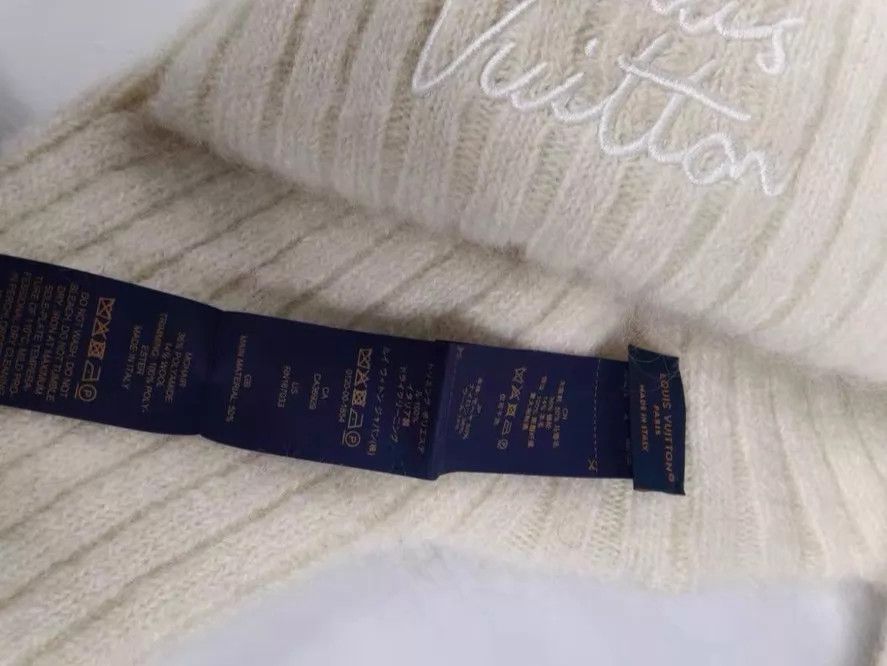 Louis Vuitton Louis Vuitton 25SS White Knit Earflap Pilot Beanie Size ONE SIZE - 2 Thumbnail