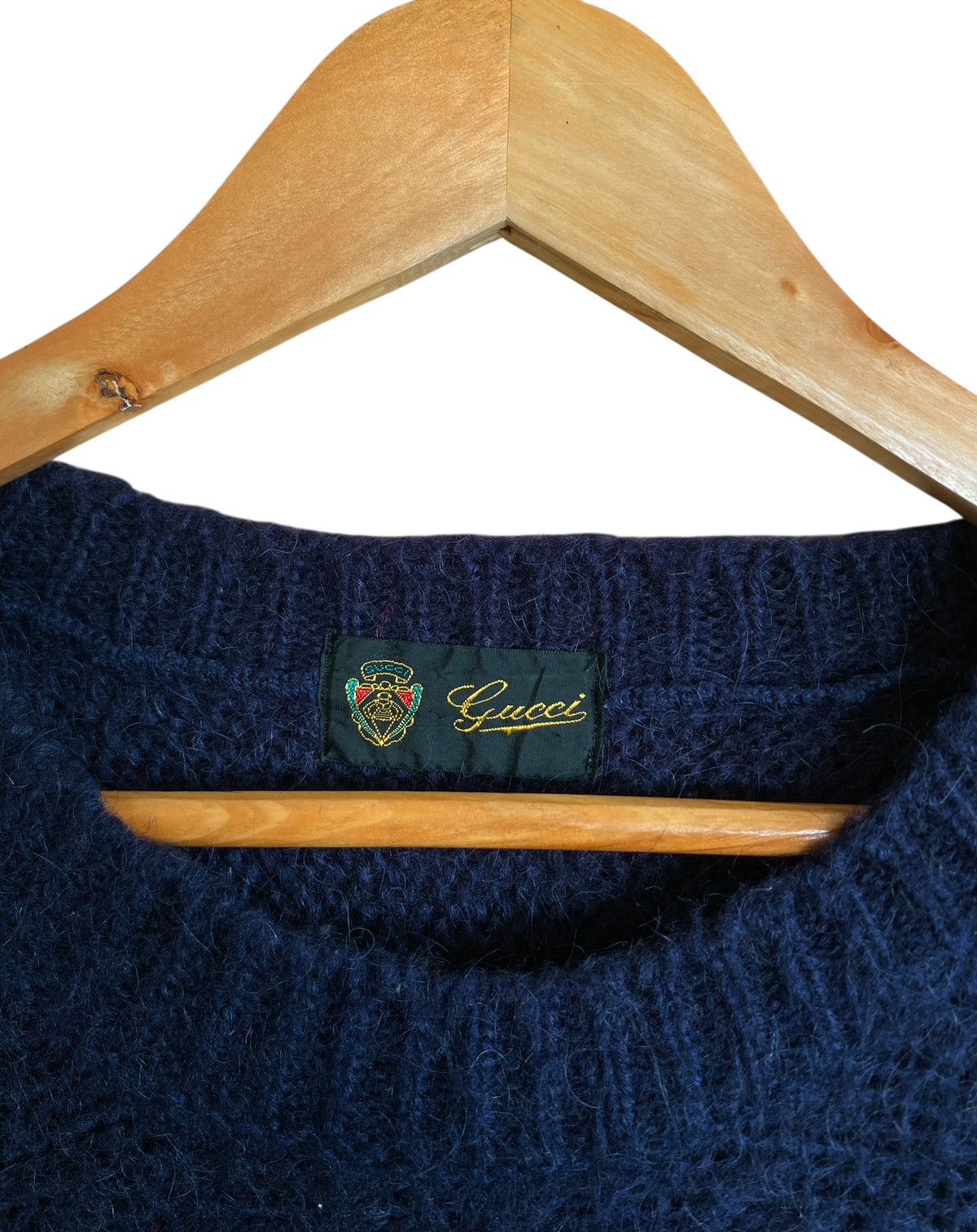 Gucci Very Rare Vintage Gucci Center Logo Mohair Knitwear 1980s Size US L / EU 52-54 / 3 - 6 Thumbnail