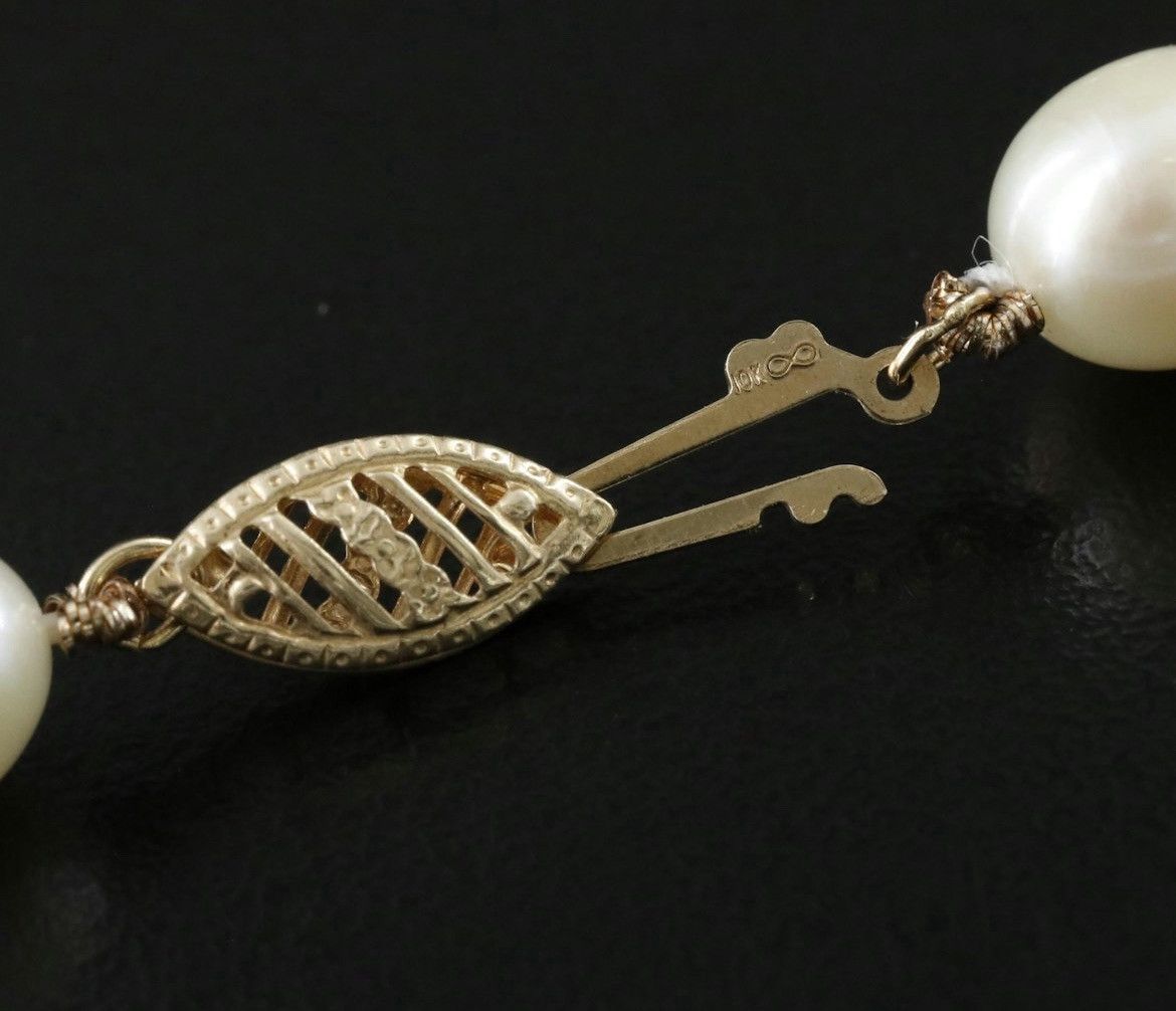 Other Pearl and Black Onyx Necklace with 10K Clasp Size ONE SIZE - 5 Thumbnail