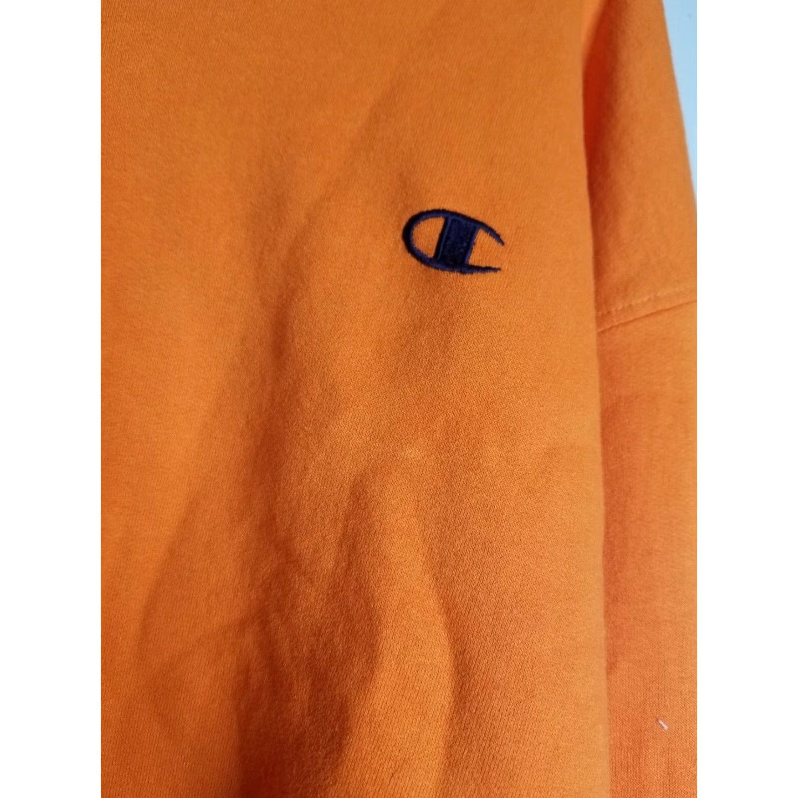 Champion VINTAGE Champion Sweatshirt Crewneck Men’s Size XL Orange 50/50 Blend Regular Fit Hip Hop Grunge Size US XL / EU 56 / 4 - 4 Thumbnail