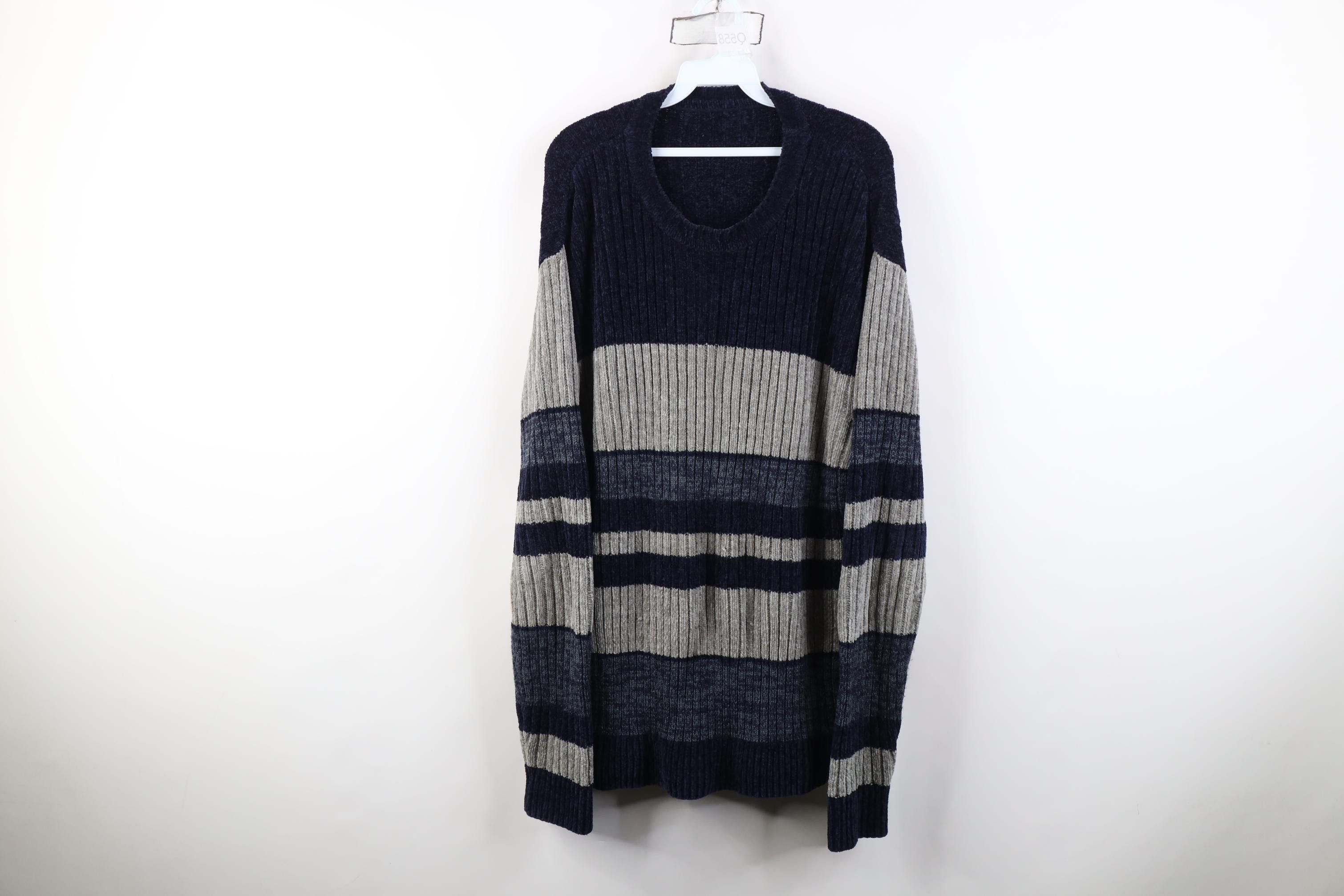 Vintage Vintage 90s Streetwear Block Fleece Ribbed Knit Sweater Size US XL / EU 56 / 4 - 1 Thumbnail