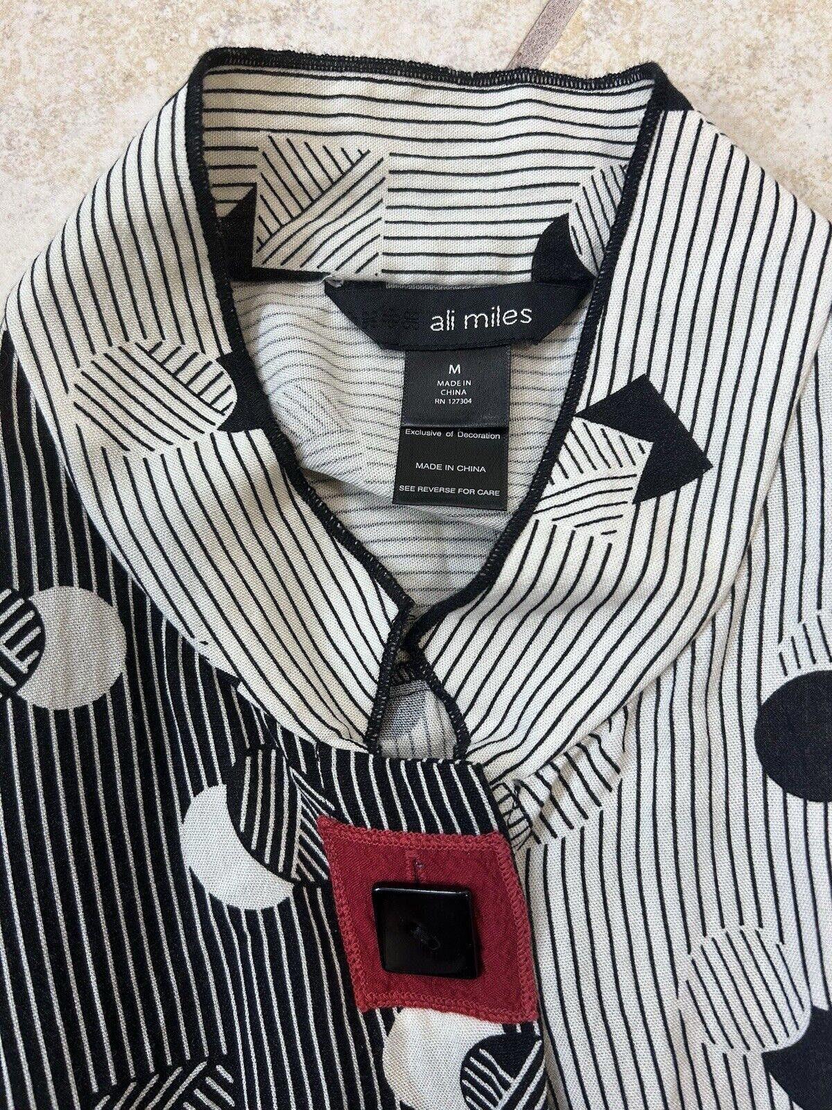 Designer Ali Miles Womens M Tunic Blouse Top Geometric Lagenlook Size M / US 6-8 / IT 42-44 - 9 Thumbnail