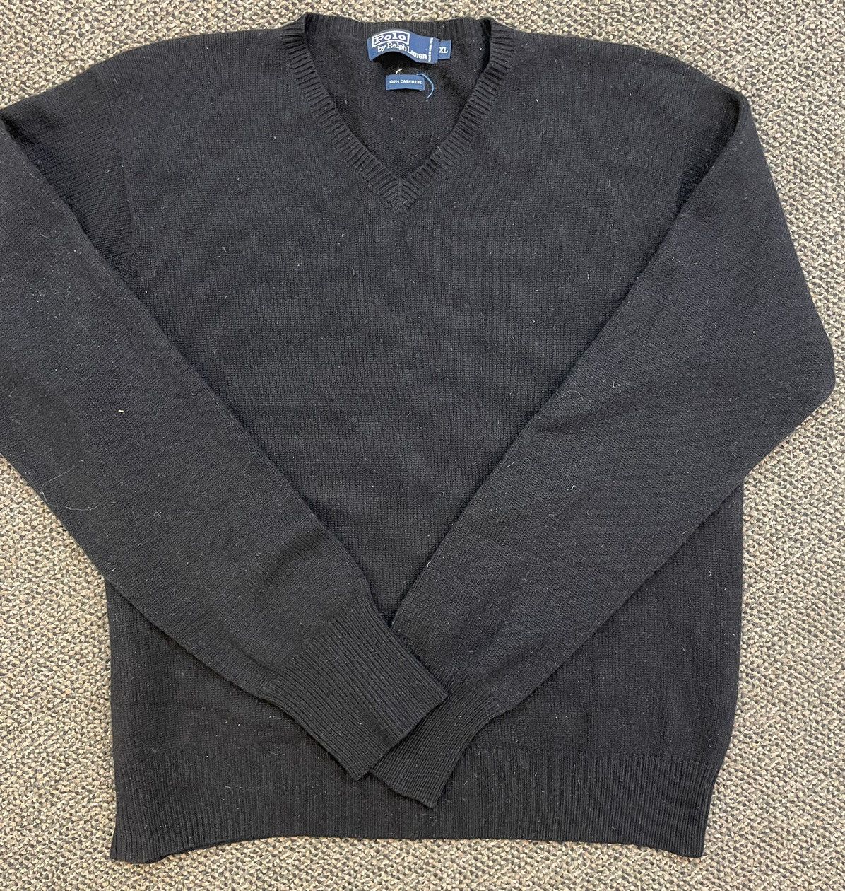Polo Ralph Lauren × Vintage V-Neck Cashmere Sweater Size US XL / EU 56 / 4 - 2 Thumbnail