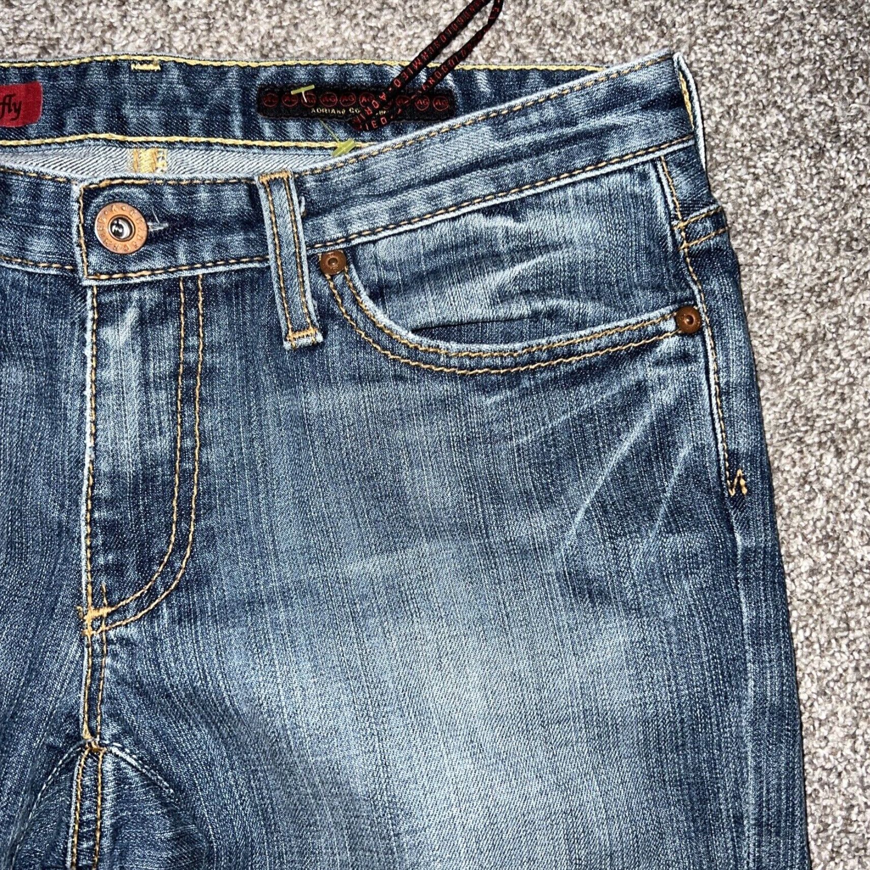 Denime Adriano Goldschmied The Superfly Denim Capri Jeans Womens 29R Blue Capri Pants Womens Size 29R Denim AG The Superfly Women Current Style Capri Jeans Size 29" - 2 Thumbnail