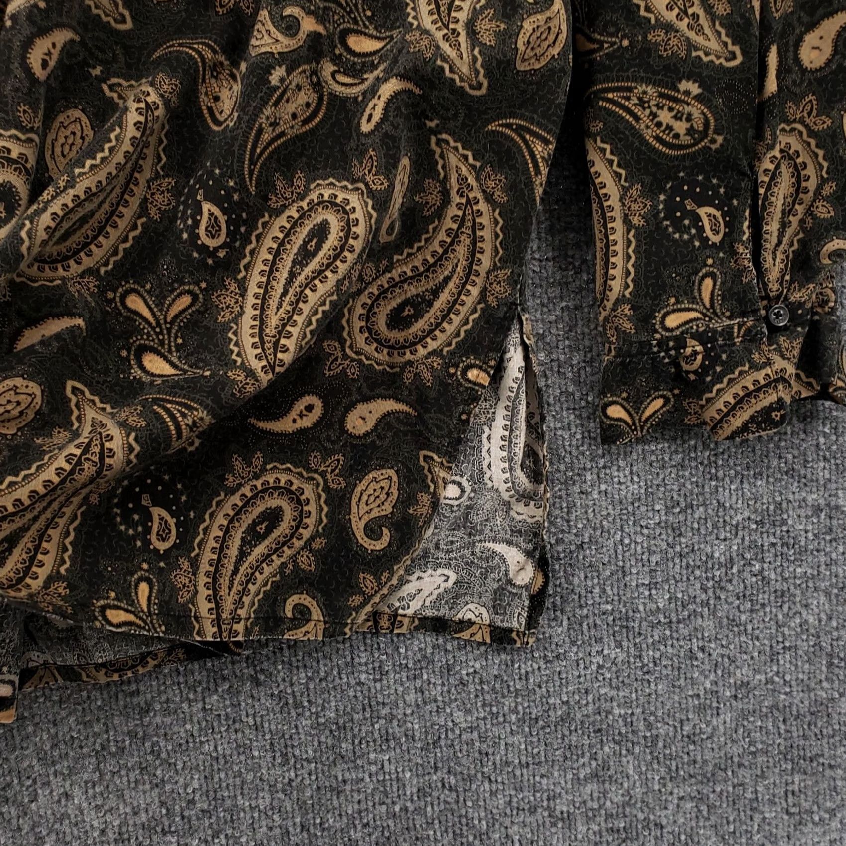 Tommy Hilfiger Tommy Hilfiger Shirt Womens Plus 20 Black Paisley Tunic Button-Up Long Sleeves Size 3XL / US 20-22 - 7 Thumbnail