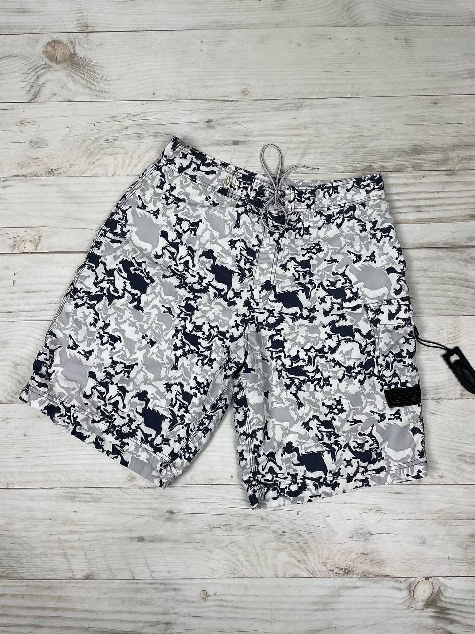 Vintage Oakley Swim Shorts Monogram Skulls 00s