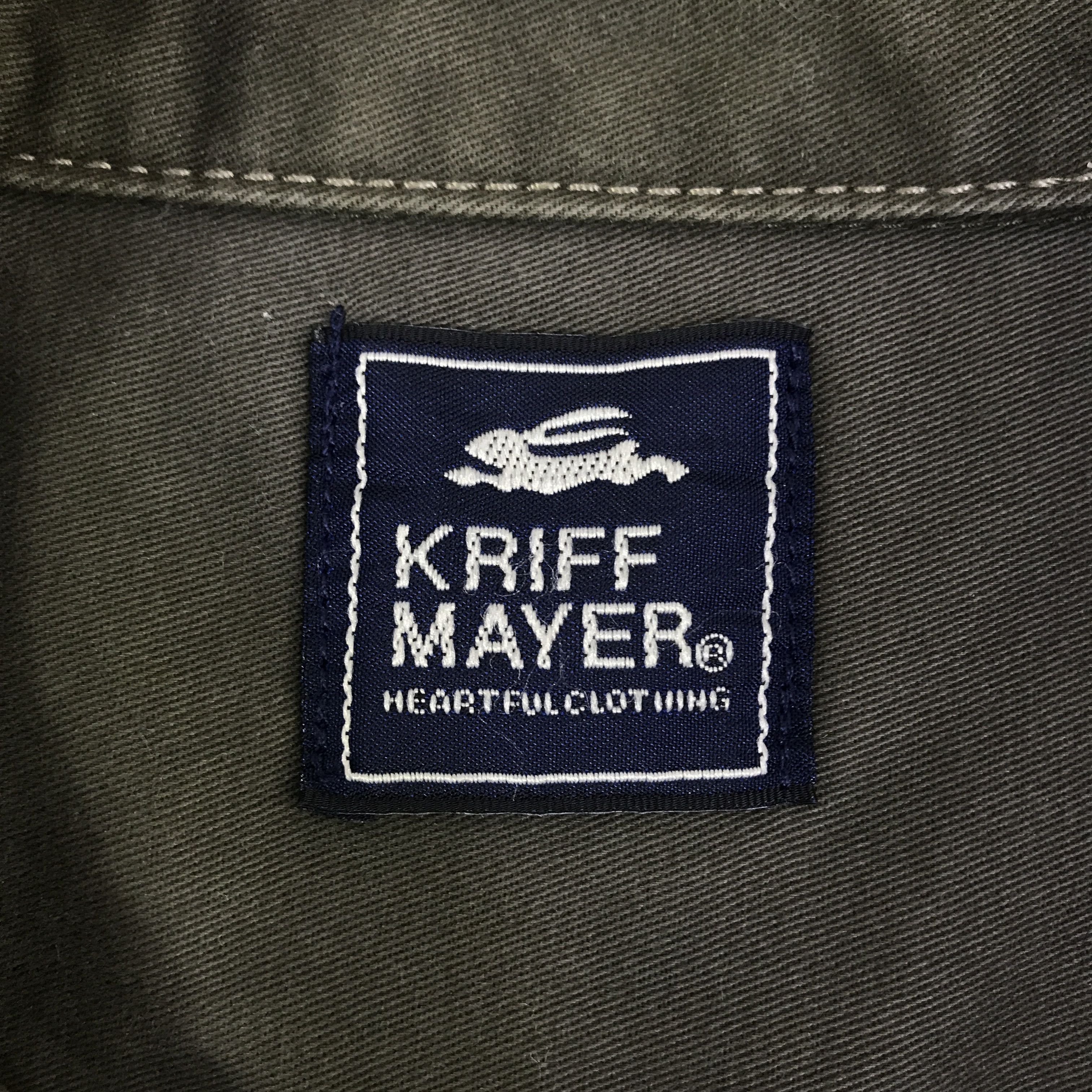 Japanese Brand kriff mayer green army style button up shirt K116B22 Size US M / EU 48-50 / 2 - 11 Thumbnail
