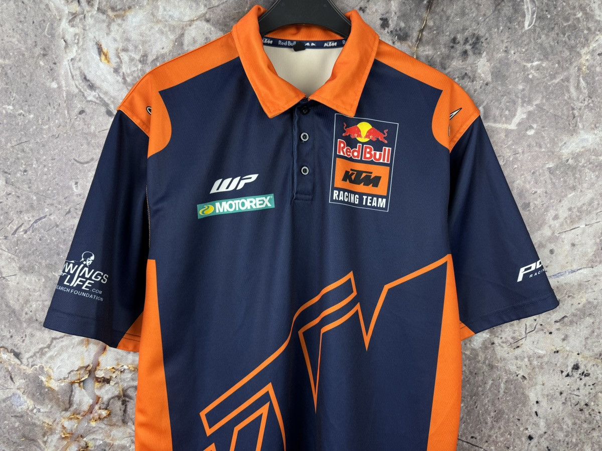Red Bull Red Bull KTM Racing Team Polo Shirt Navy Orange Motorex WP Size US L / EU 52-54 / 3 - 3 Thumbnail