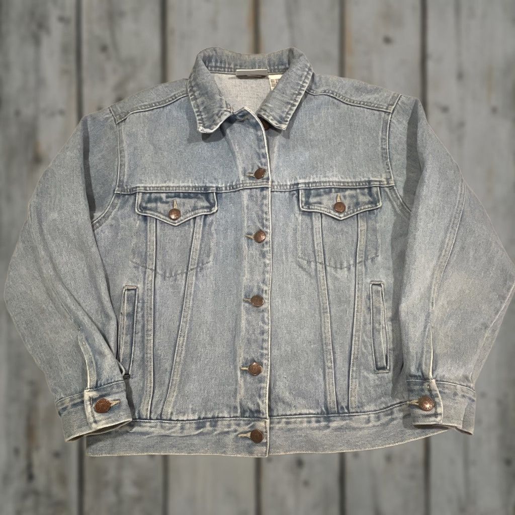 Bill Blass VINTAGE Bill Blass Denim Jacket Women’s PM Button pocket Collared Short Sleeve Motorcycle Jacket Bills Blass Blue Jean Size 32" / US 10 / IT 46 - 1 Thumbnail